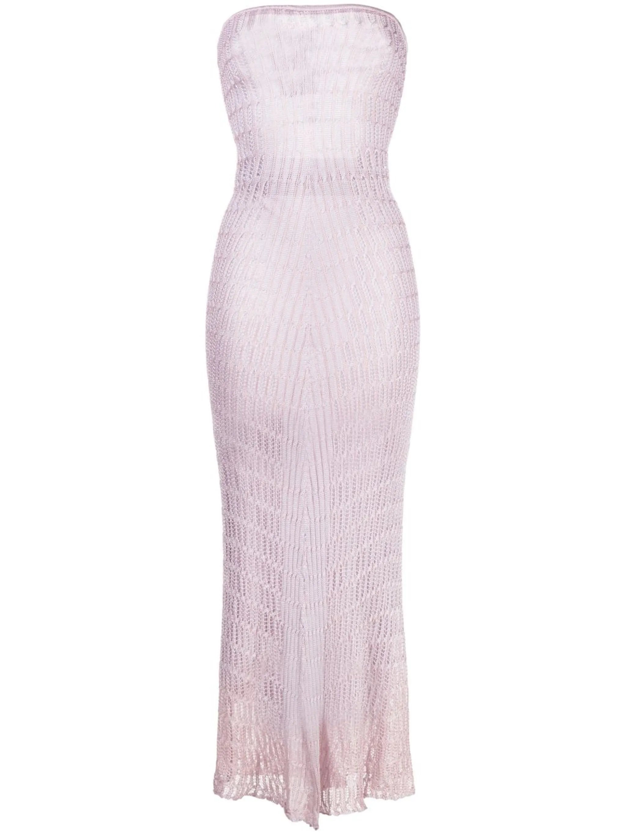 Honeycomb tube maxi dress