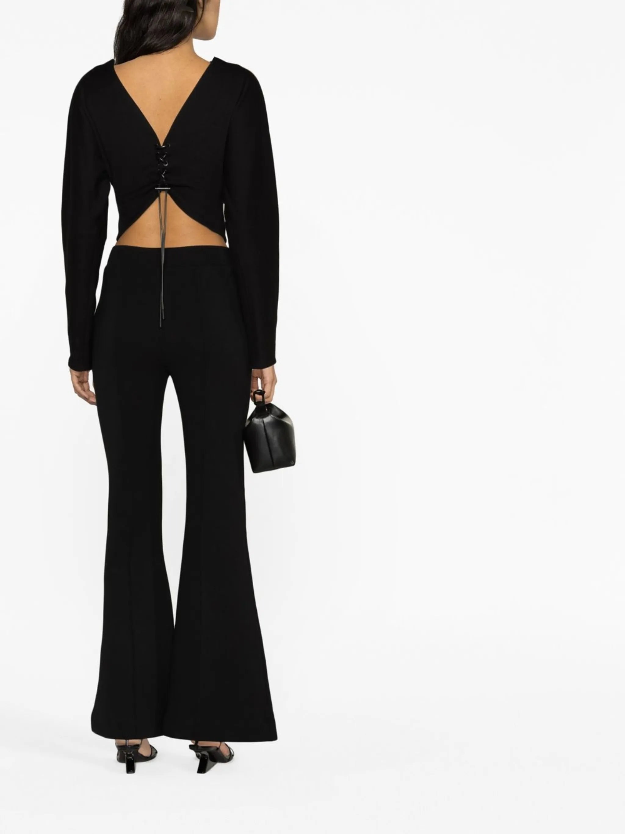 cropped flared trousers