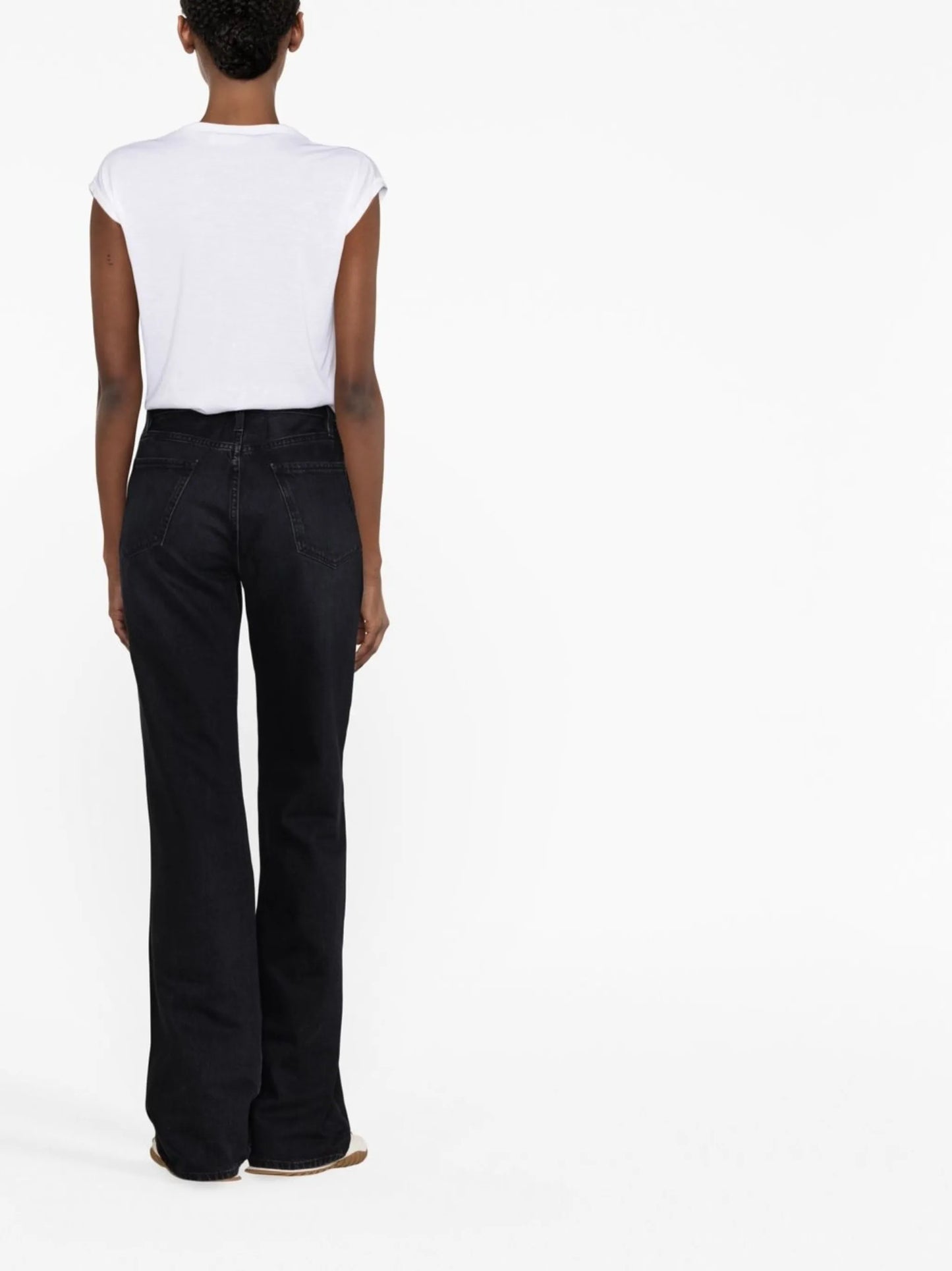flared high-waist jeans