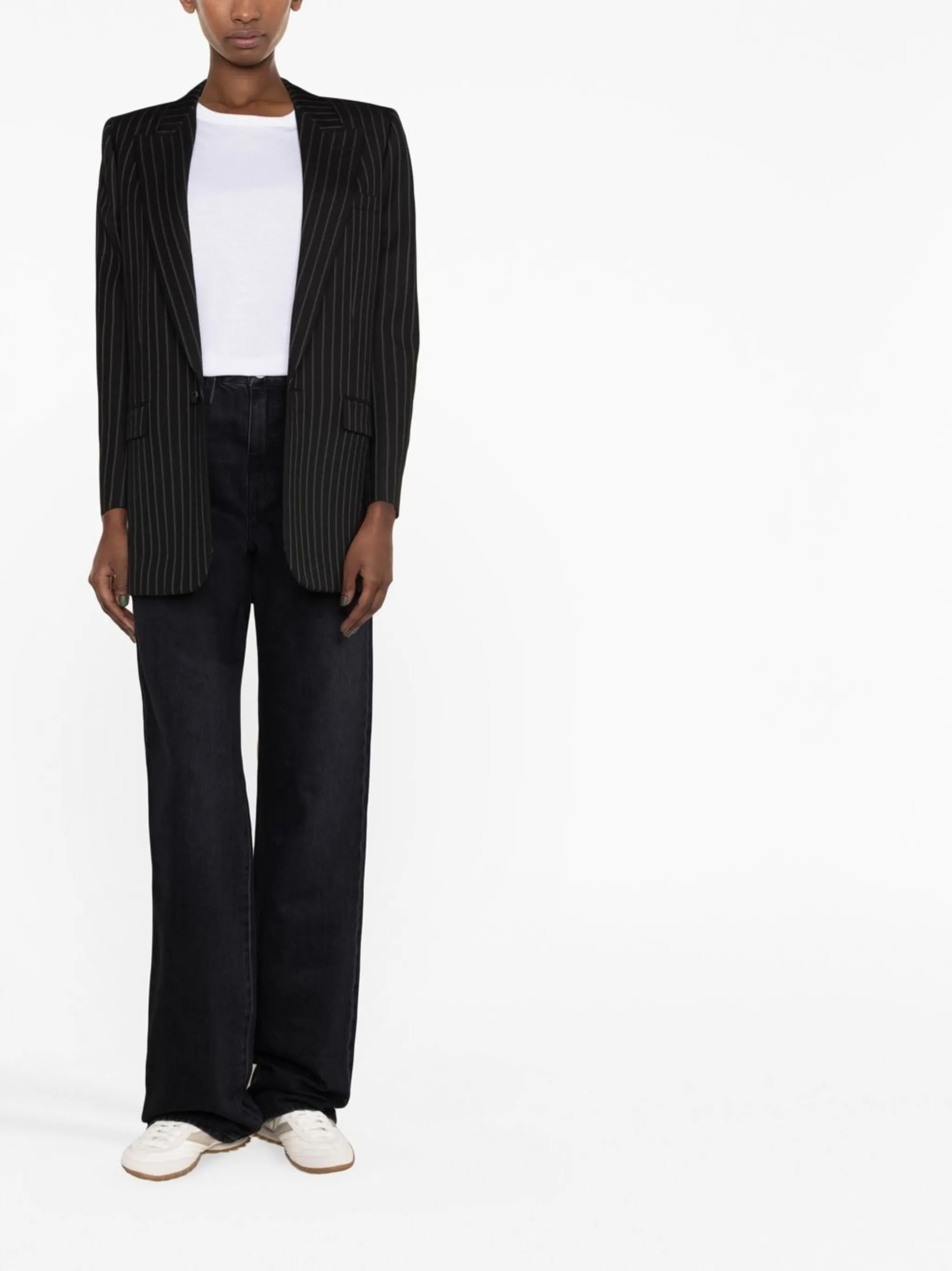 flared high-waist jeans