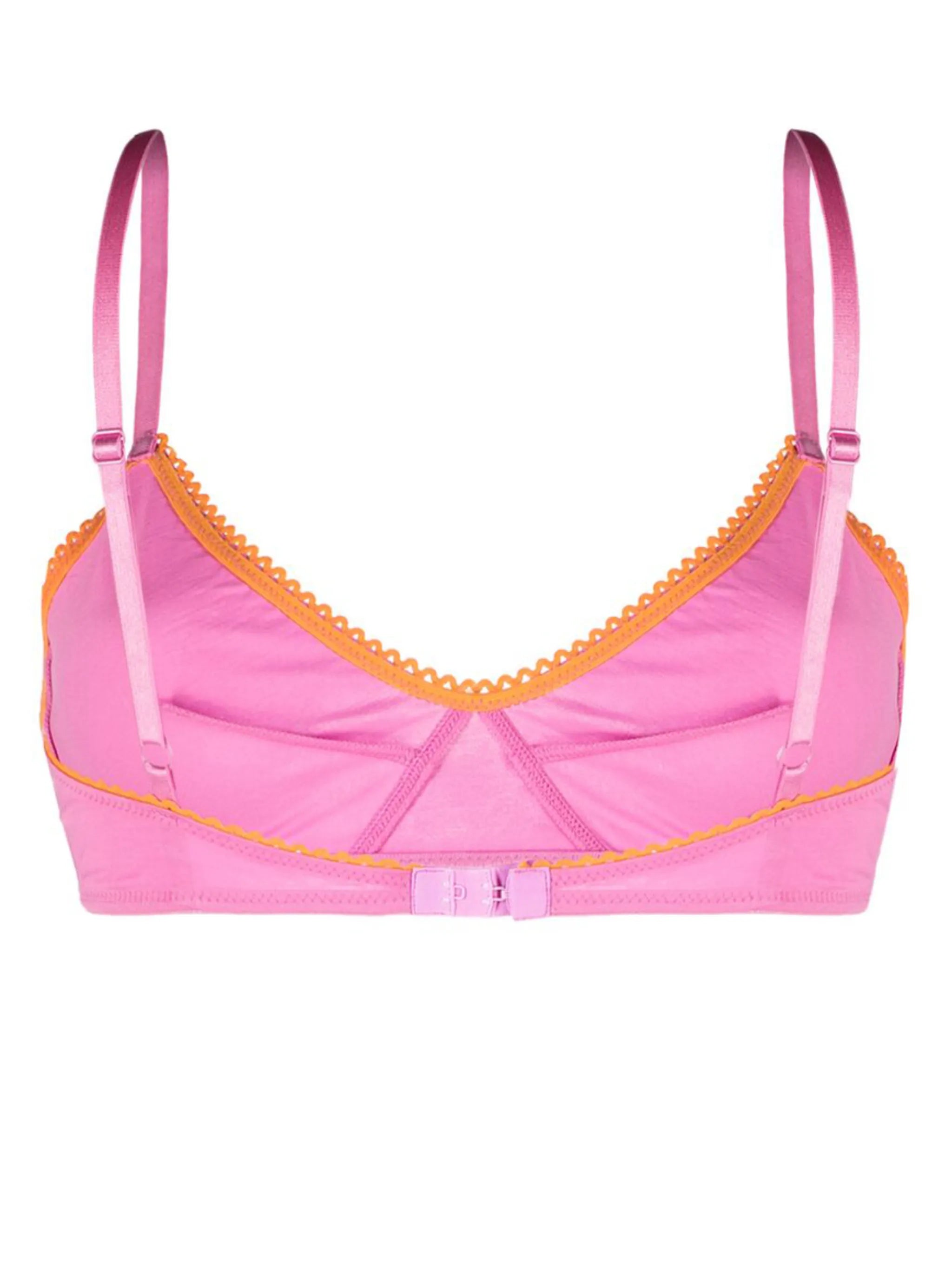 scalloped-edge adjustable-strap bra