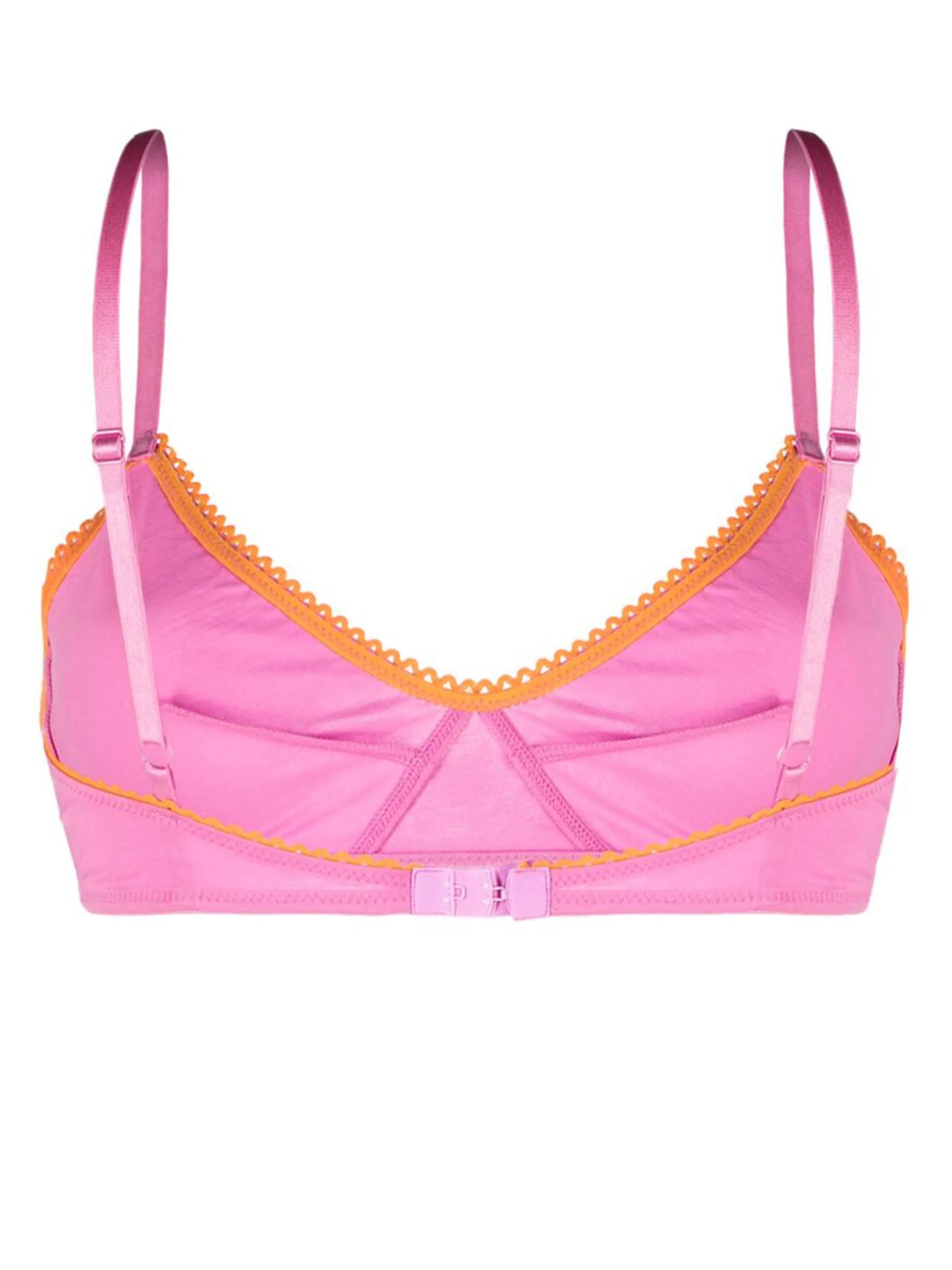 scalloped-edge adjustable-strap bra