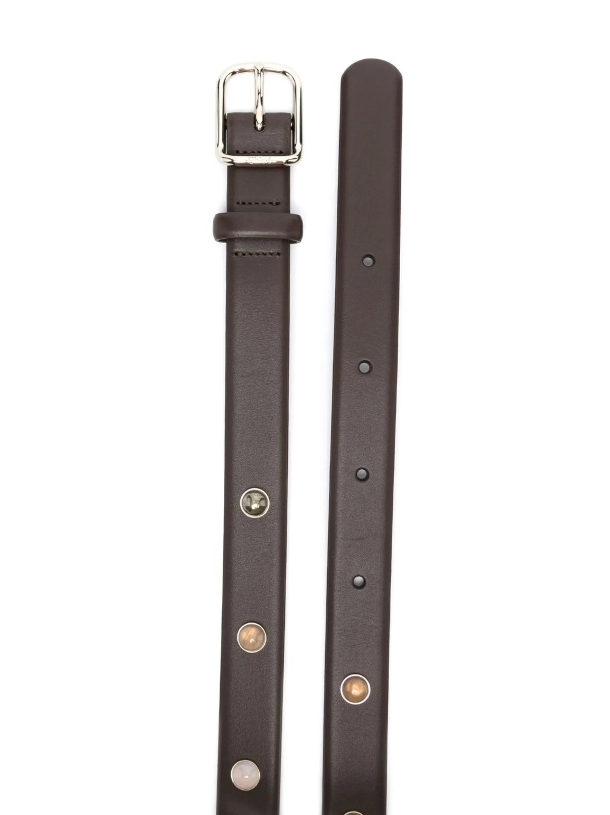 buckle-fastening leather belt
