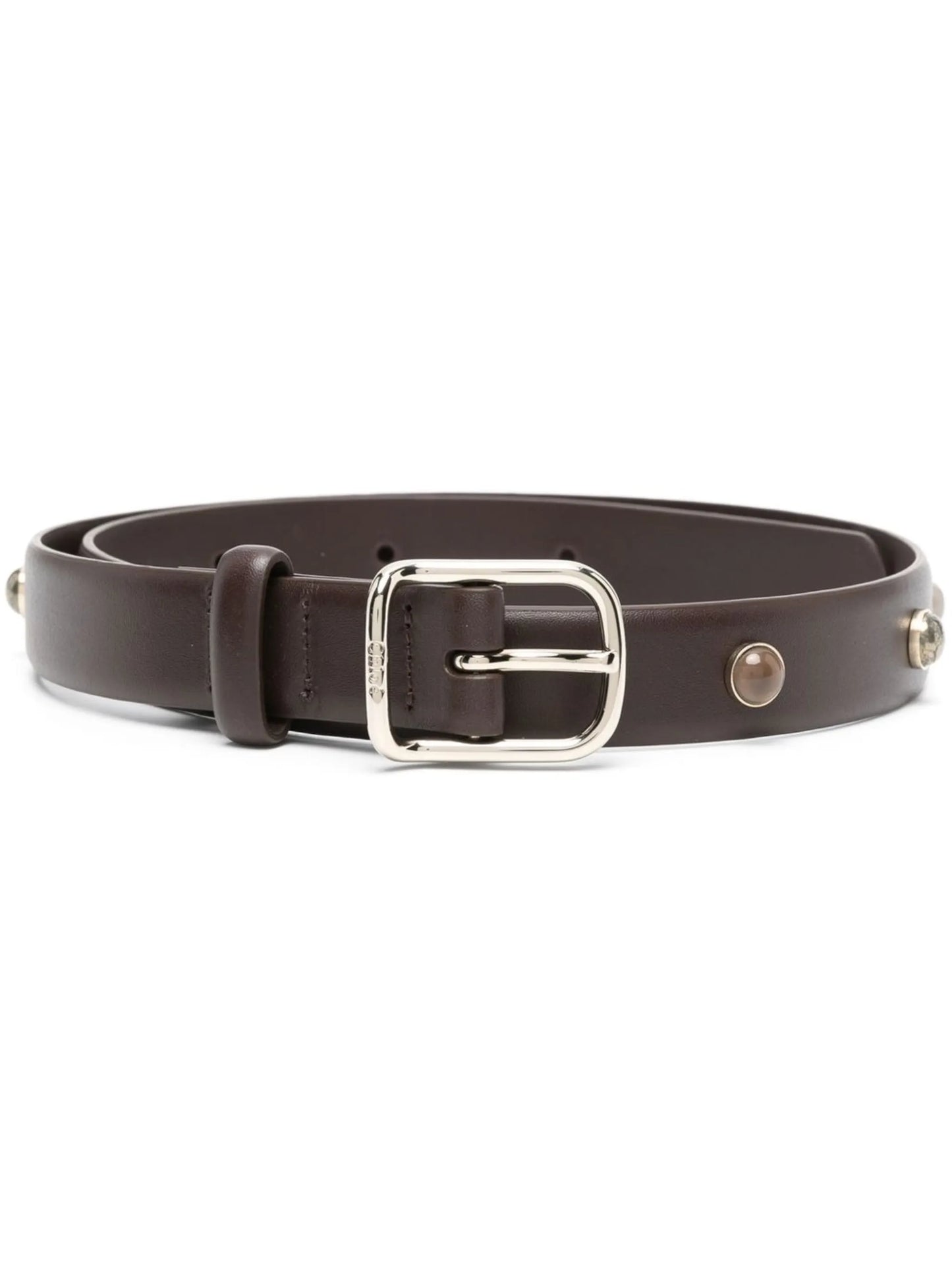 buckle-fastening leather belt