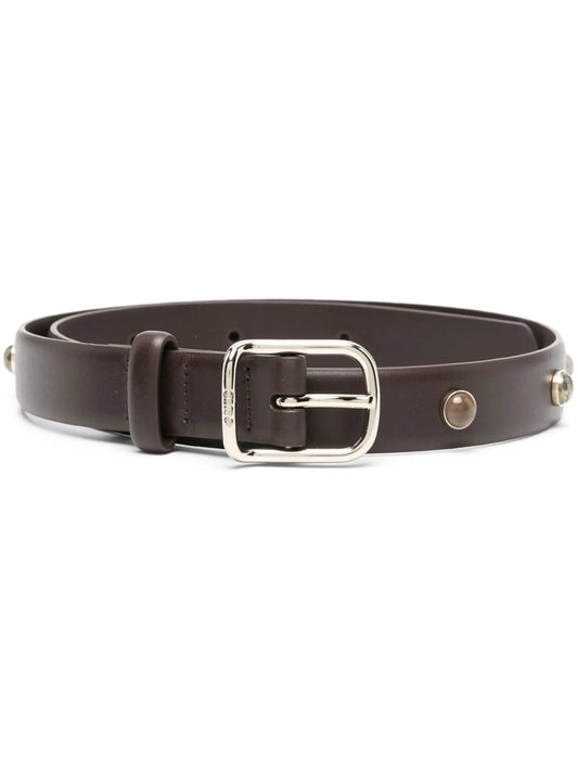 buckle-fastening leather belt