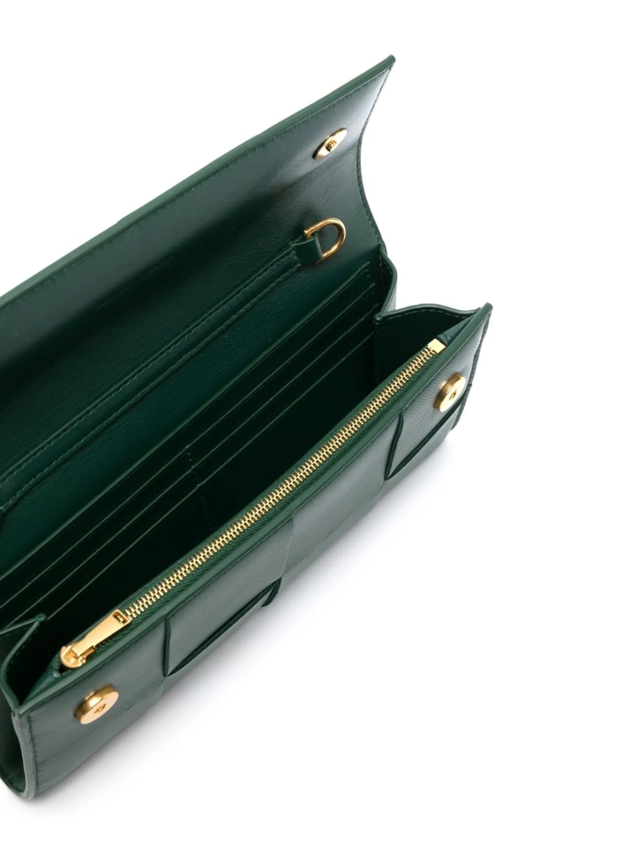 Cassette leather clutch bag