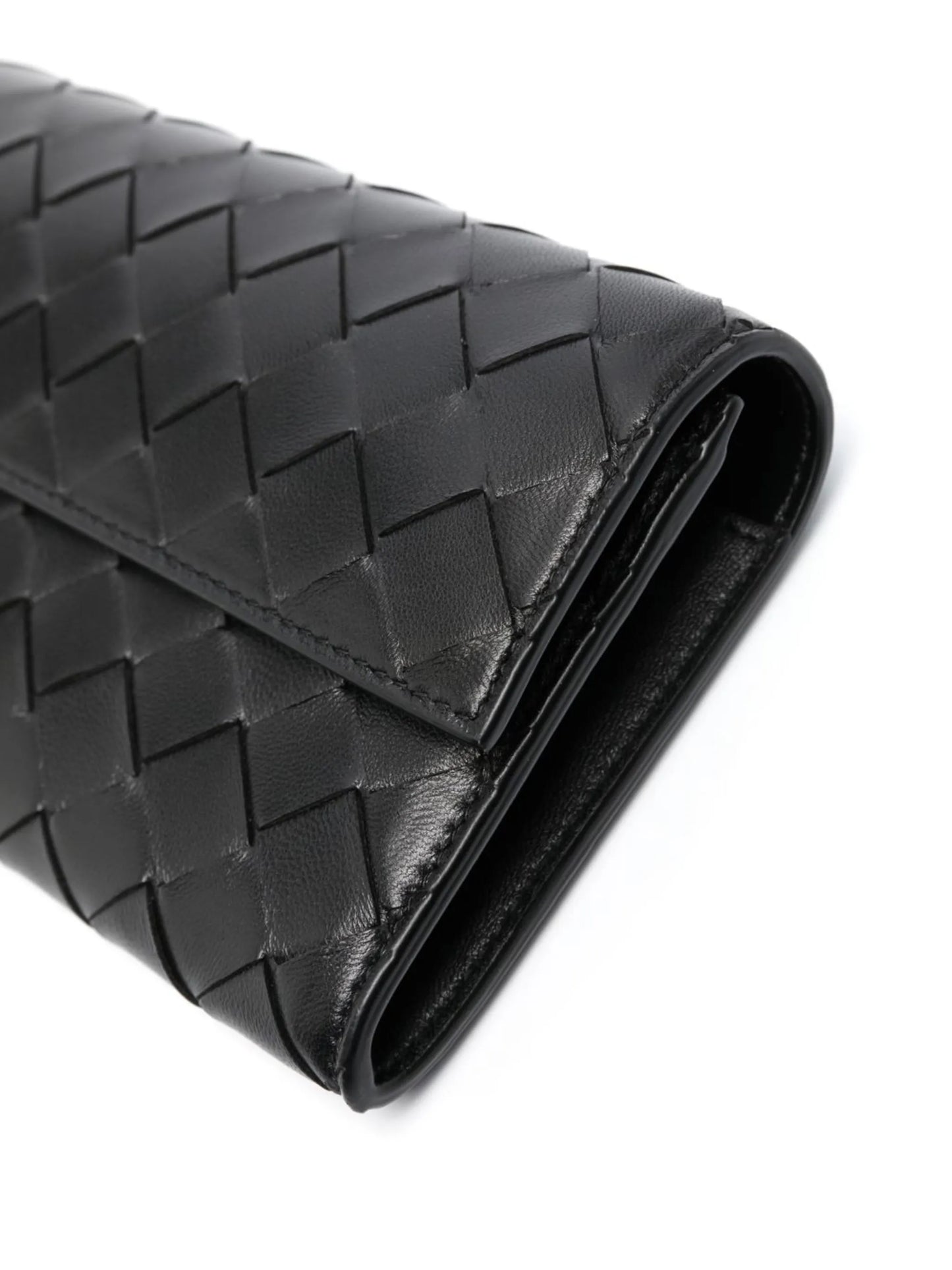 Intrecciato leather clutch bag