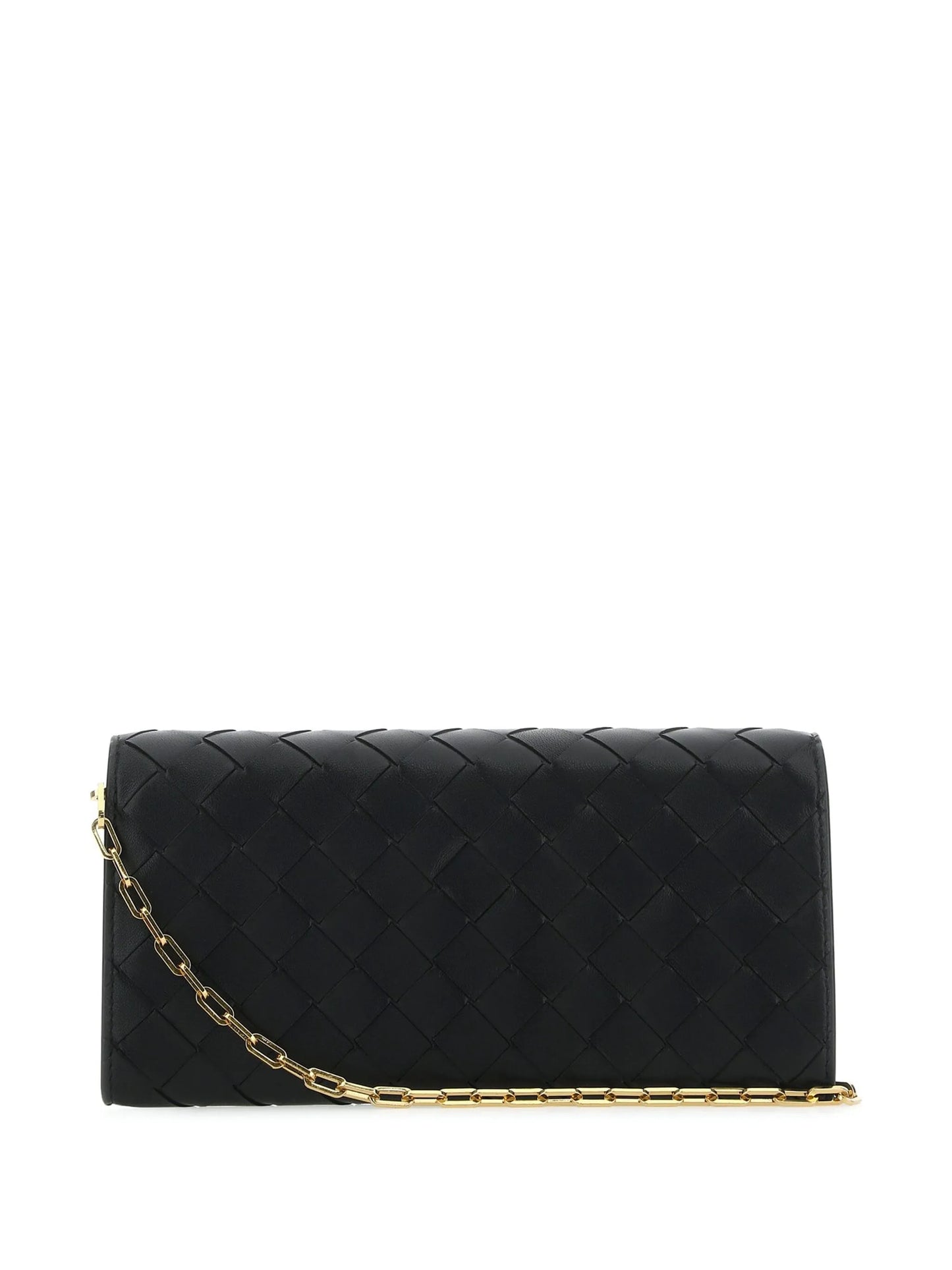 Intrecciato leather clutch bag