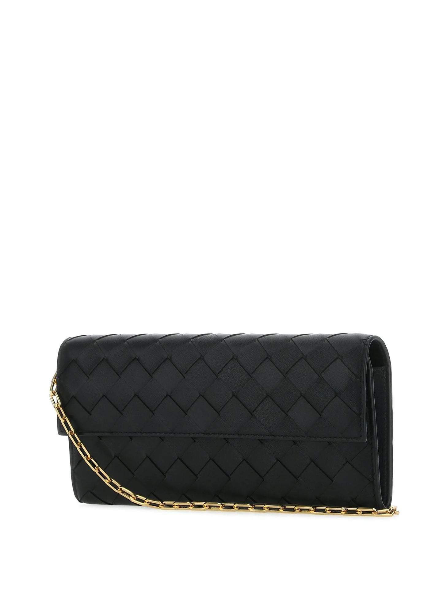 Intrecciato leather clutch bag