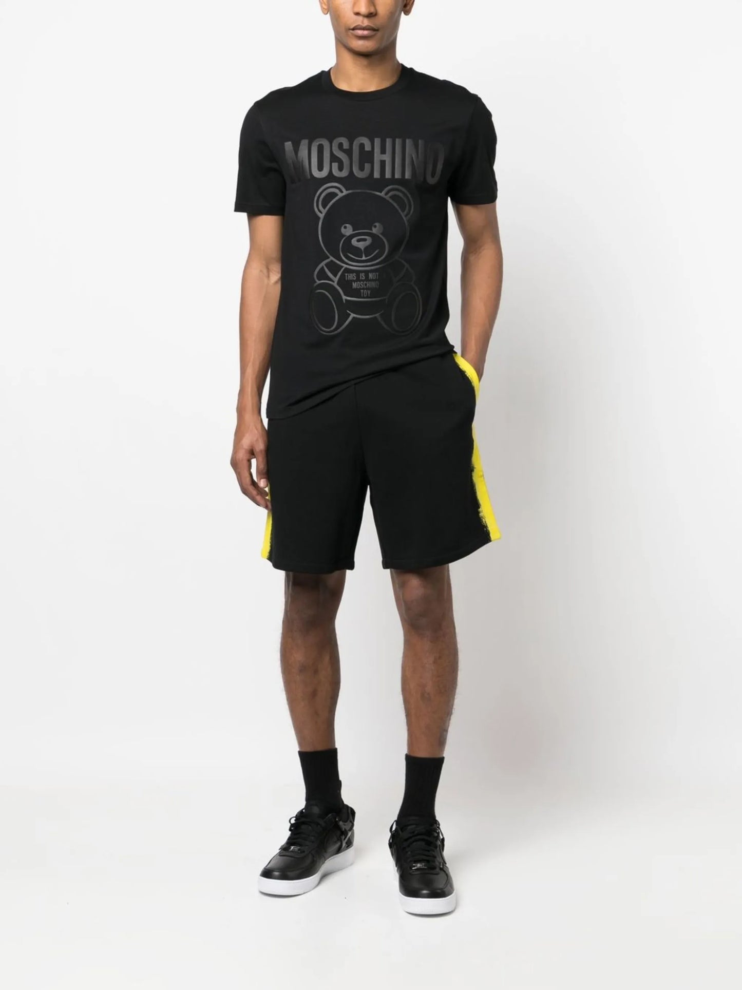 teddy logo-print cotton T-shirt