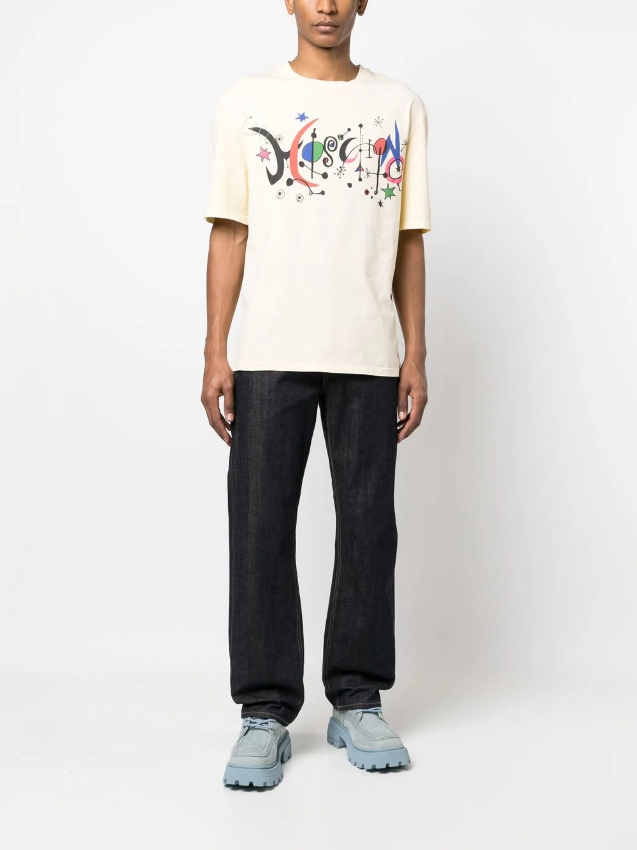 new wave logo cotton T-shirt