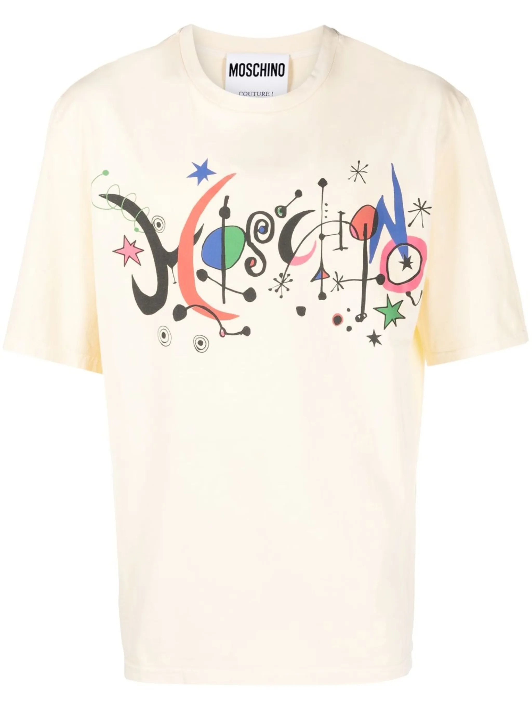 new wave logo cotton T-shirt