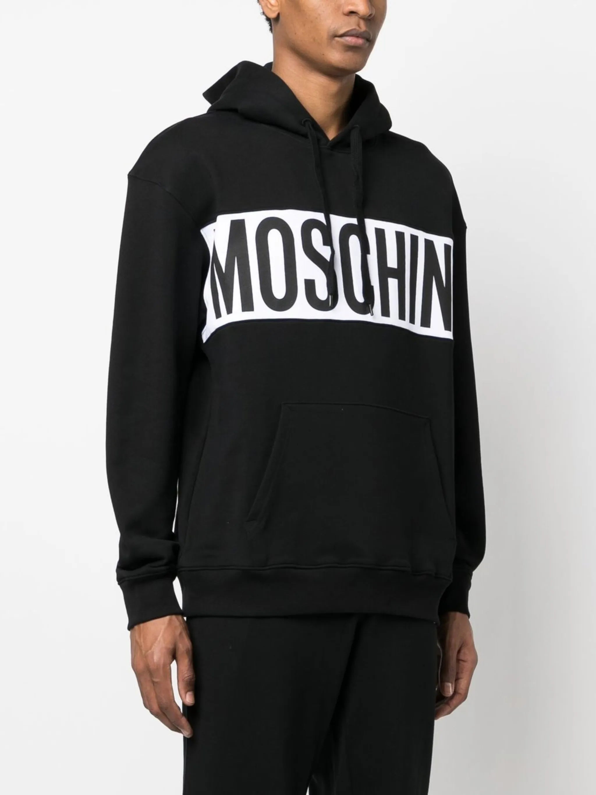 logo-print cotton hoodie