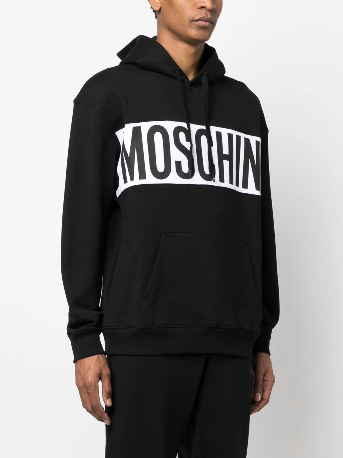 logo-print cotton hoodie