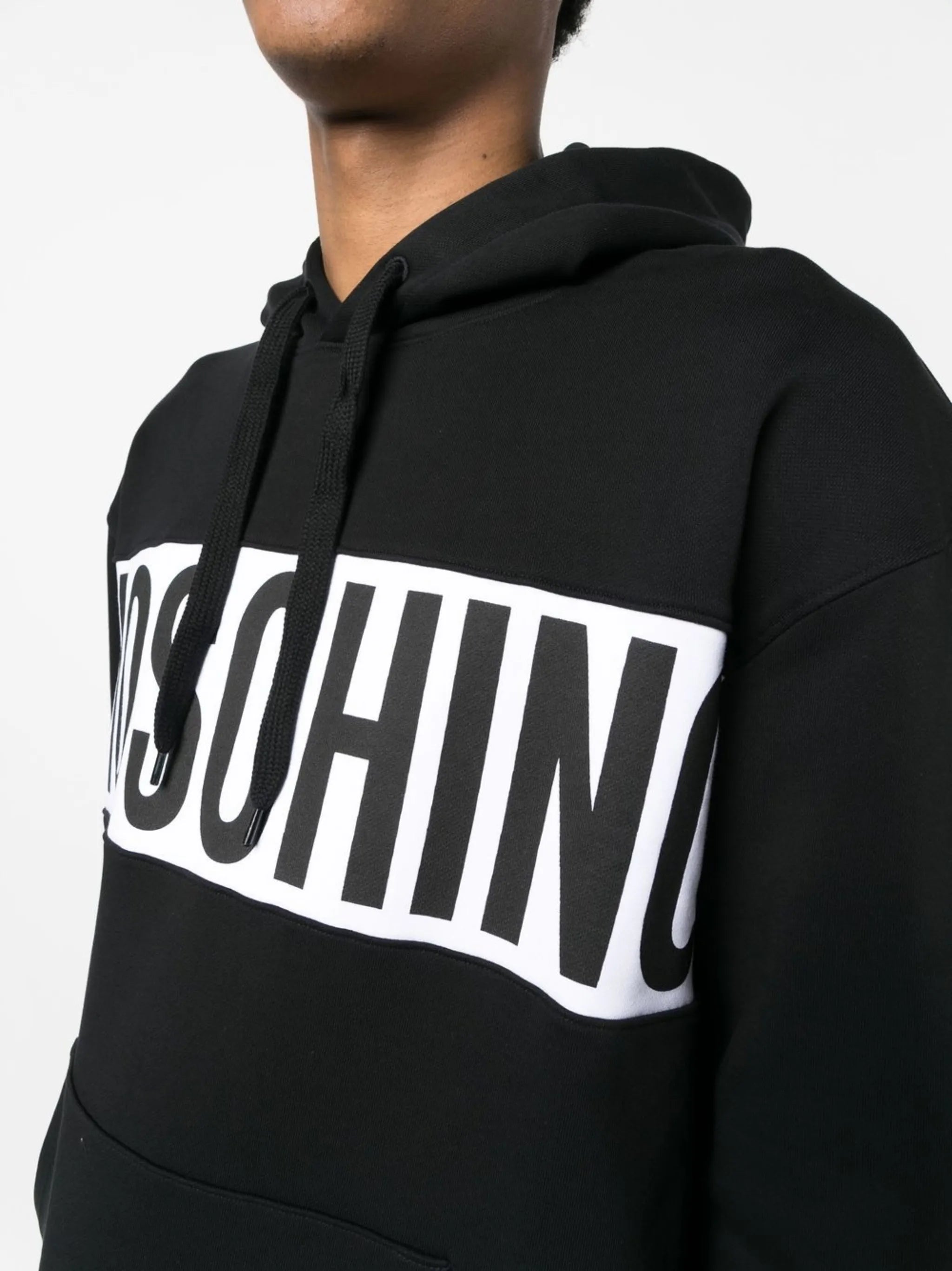 logo-print cotton hoodie