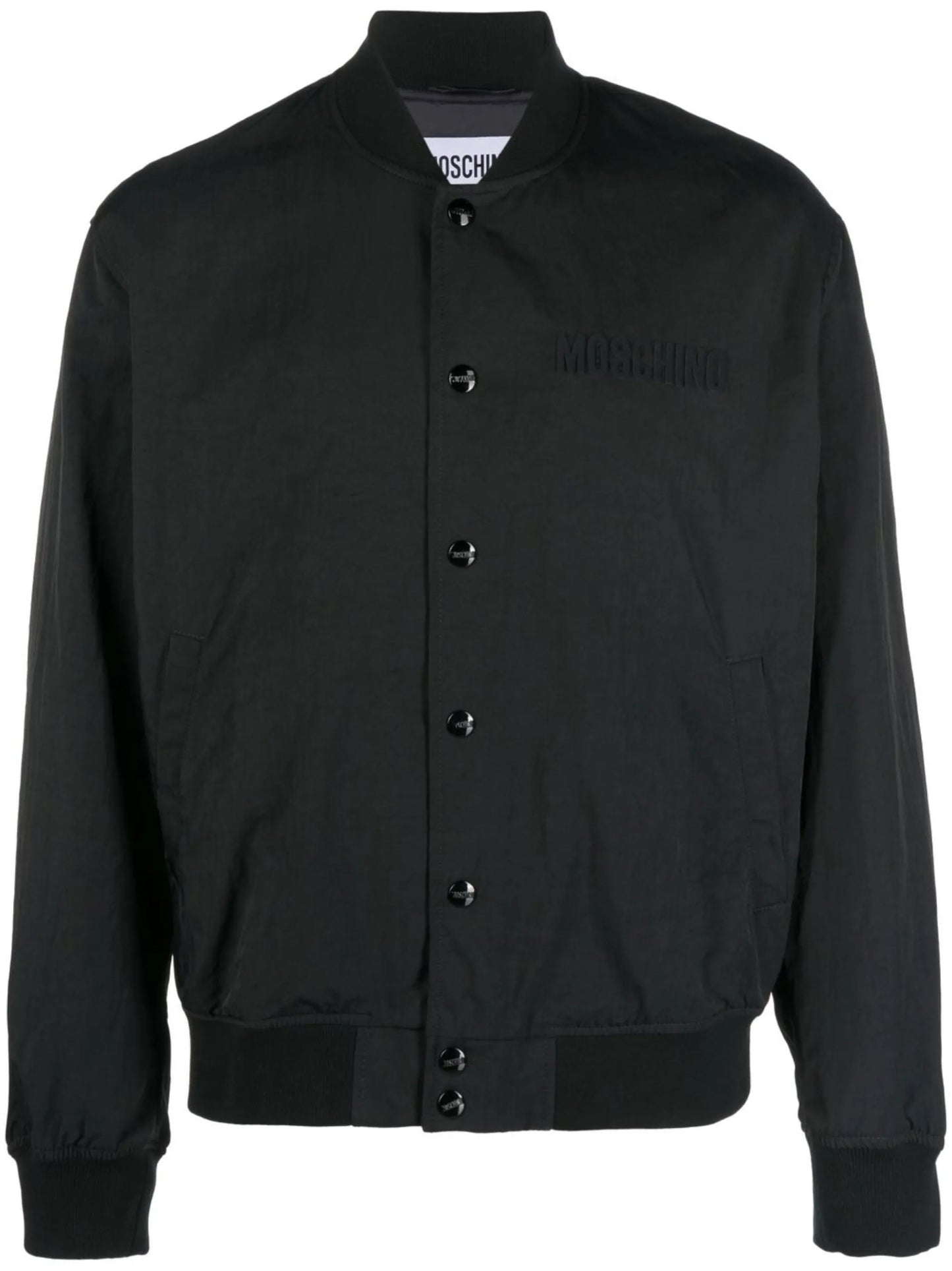 embroidered-logo bomber jacket