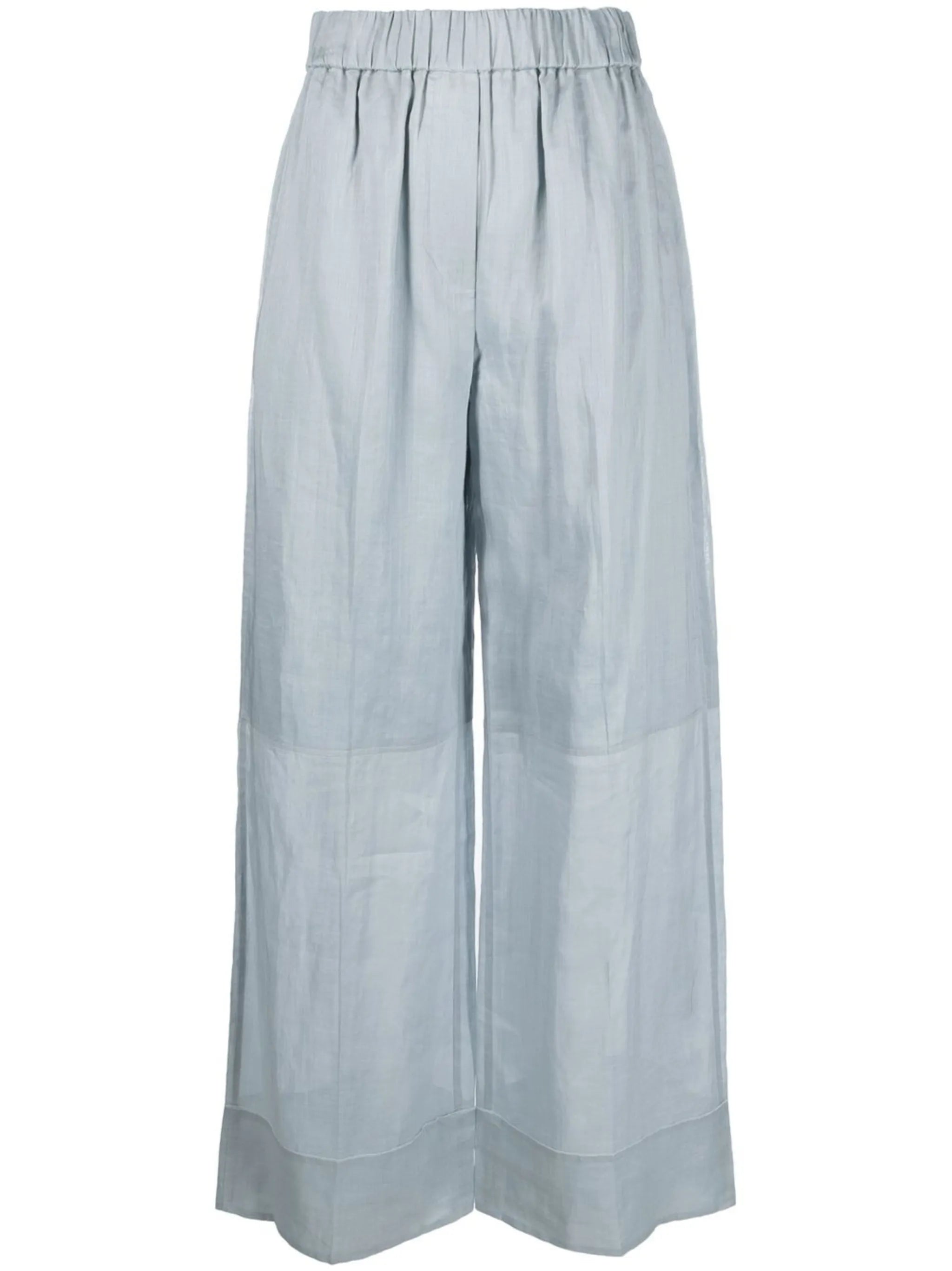 high-waisted wide-leg trousers