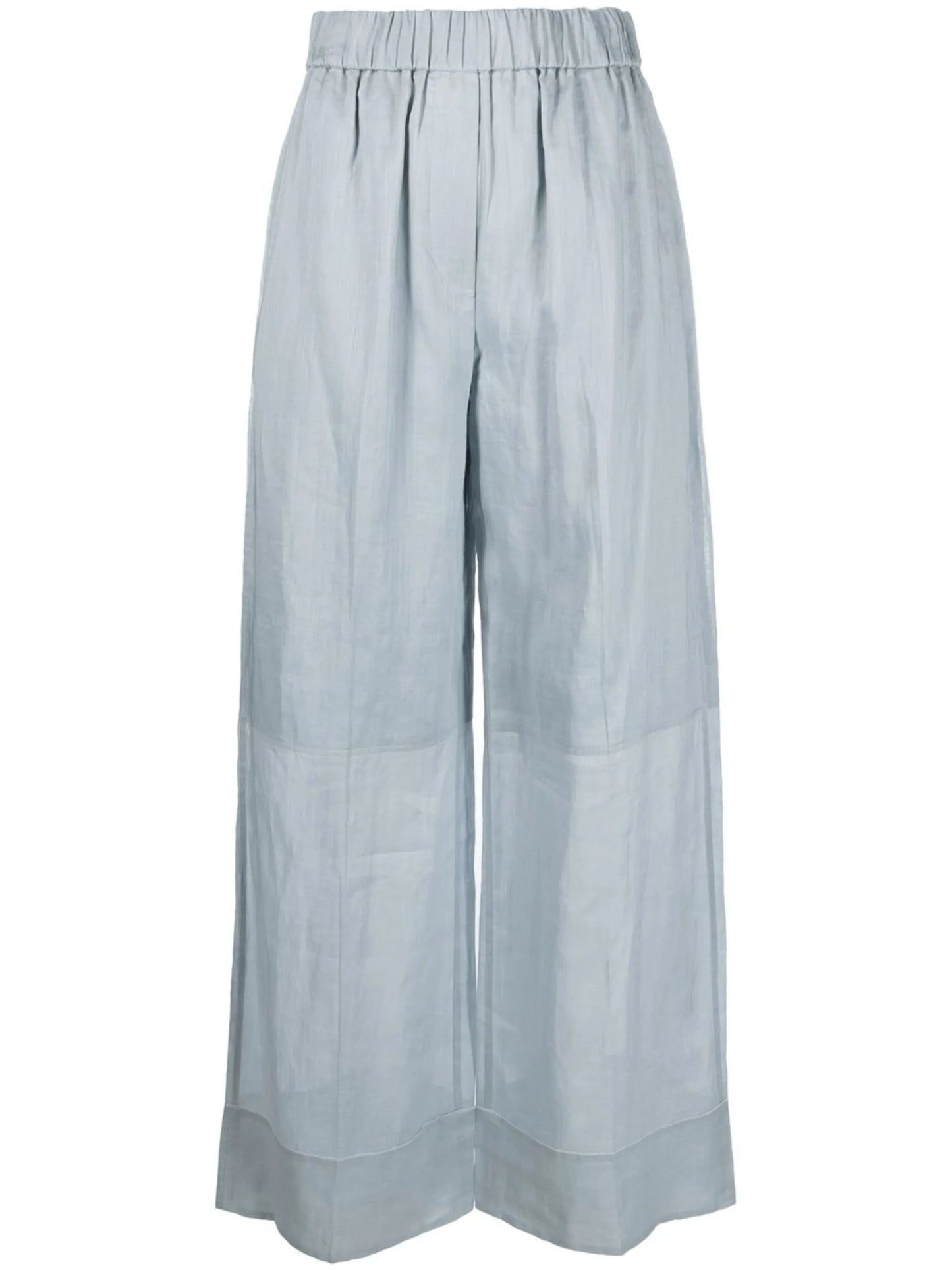 high-waisted wide-leg trousers