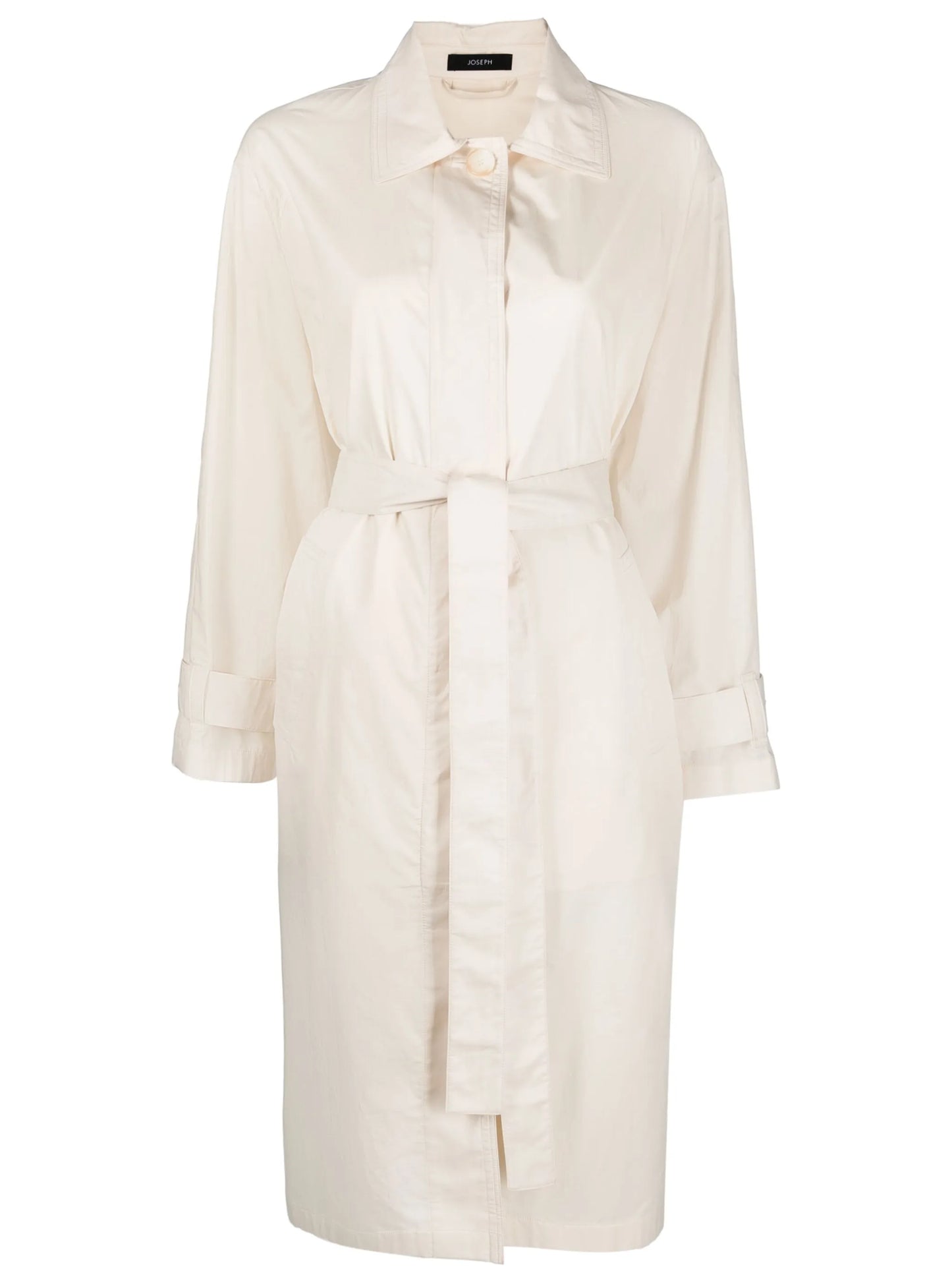 tied-waist trench coat