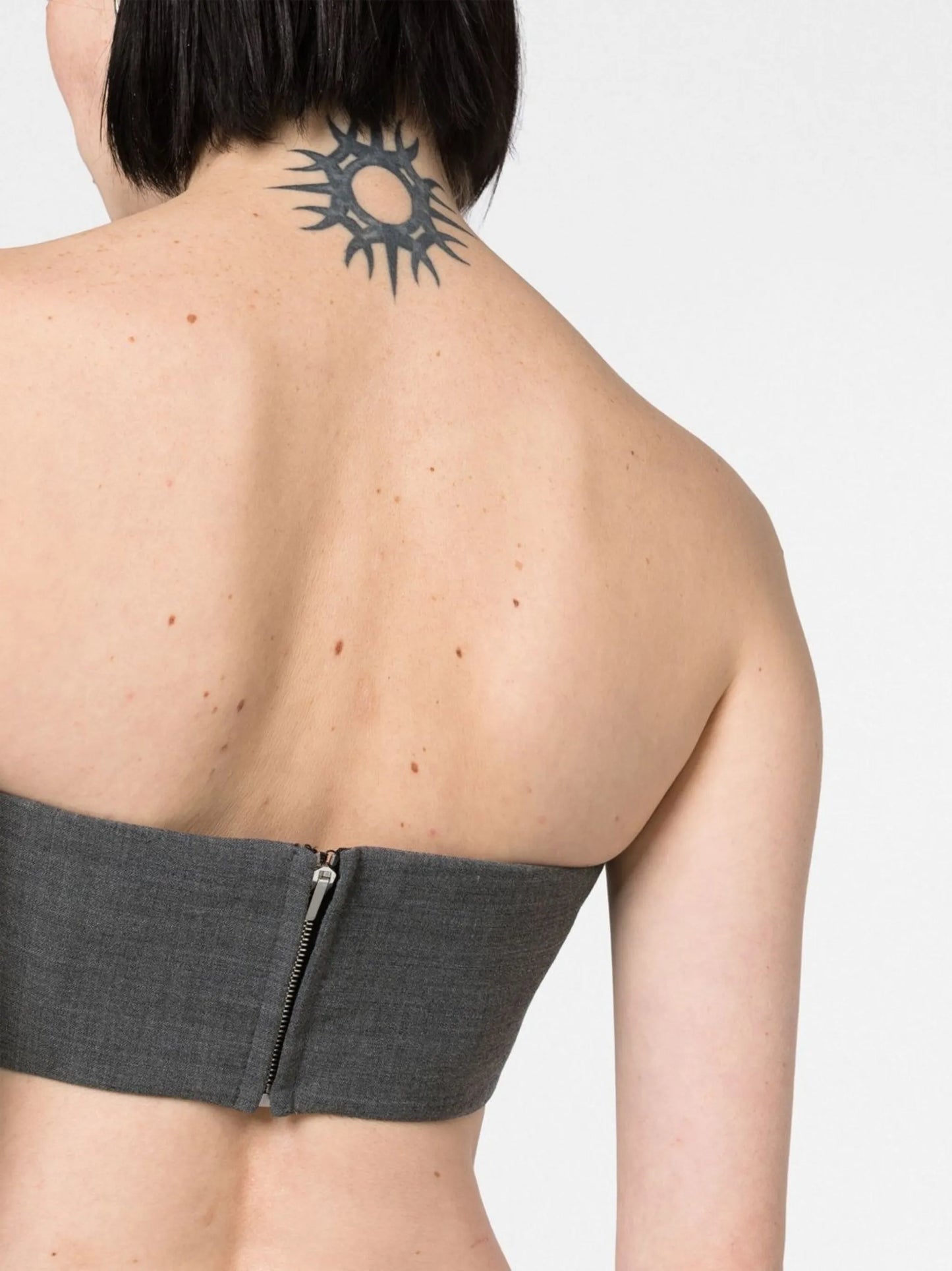 strapeless bustier-style top