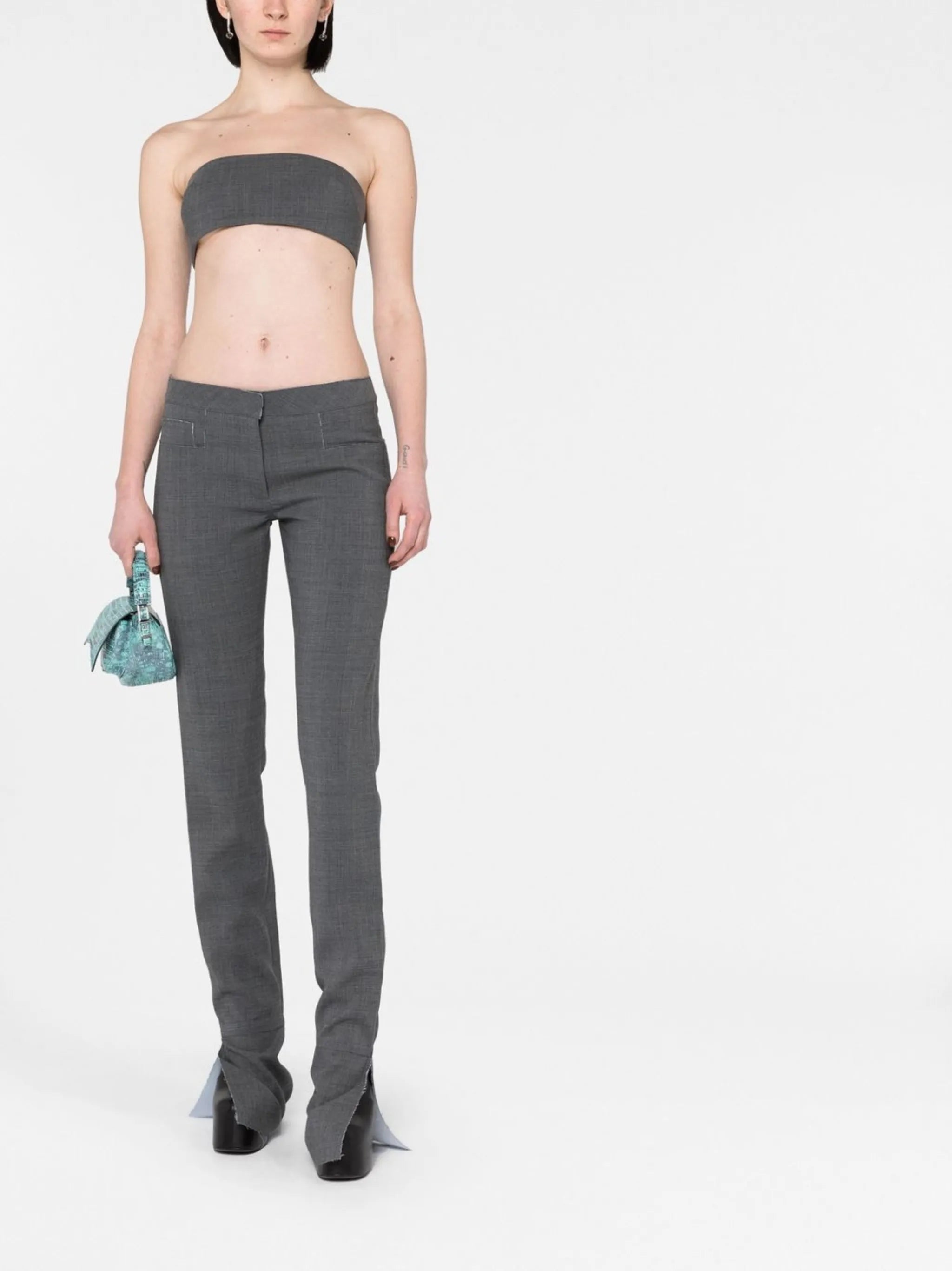 strapeless bustier-style top