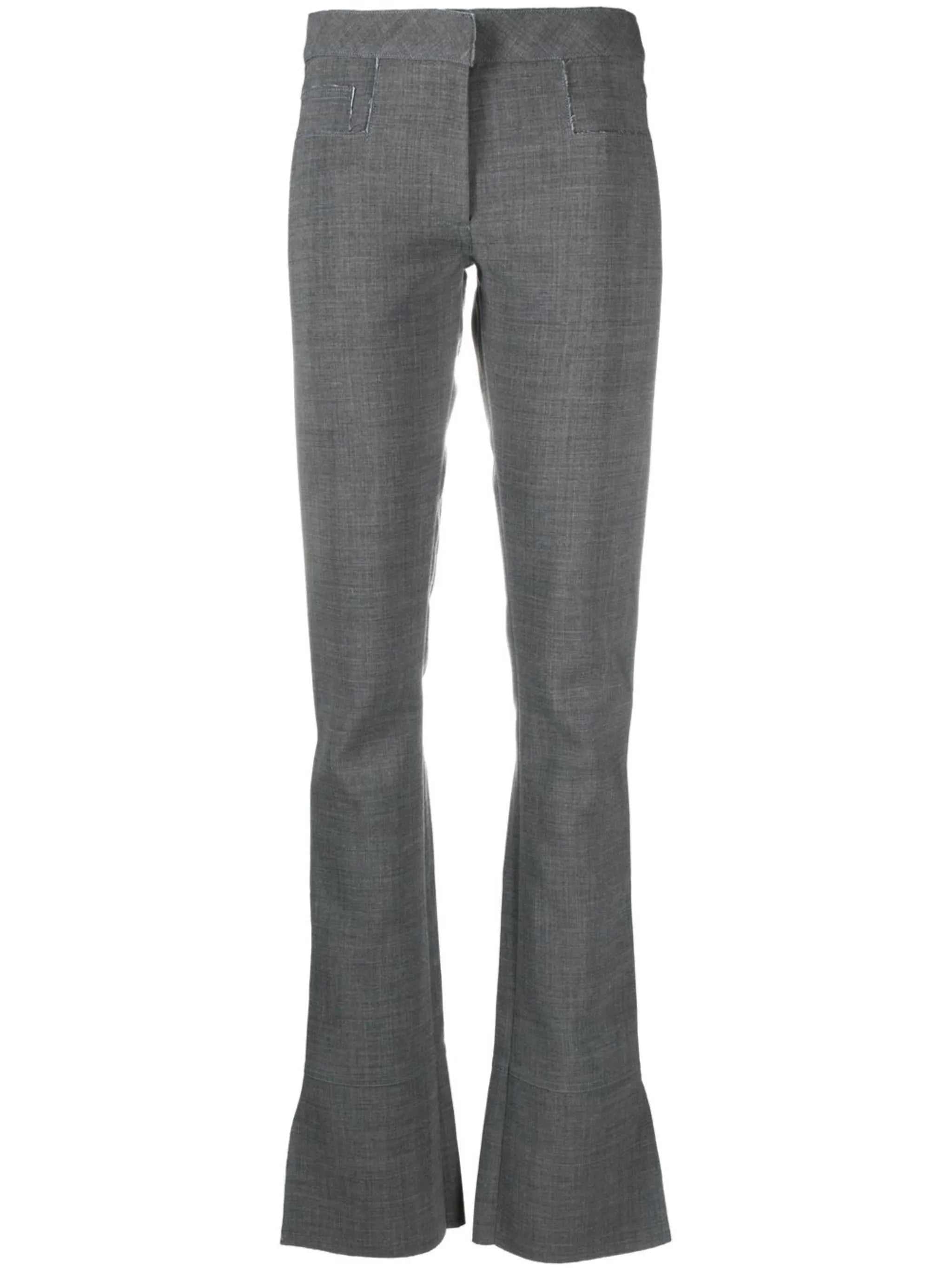 unfinishe-effect trousers