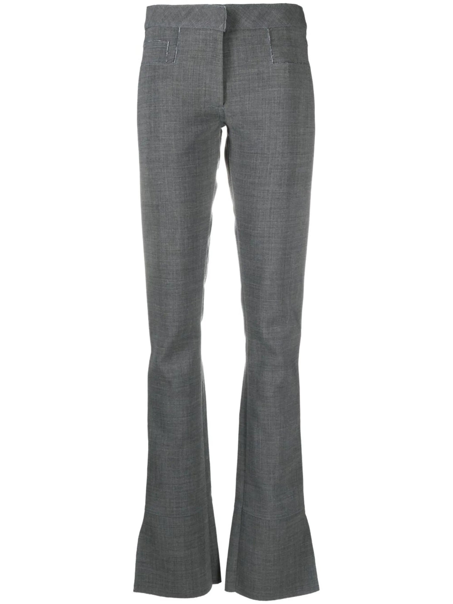 unfinishe-effect trousers