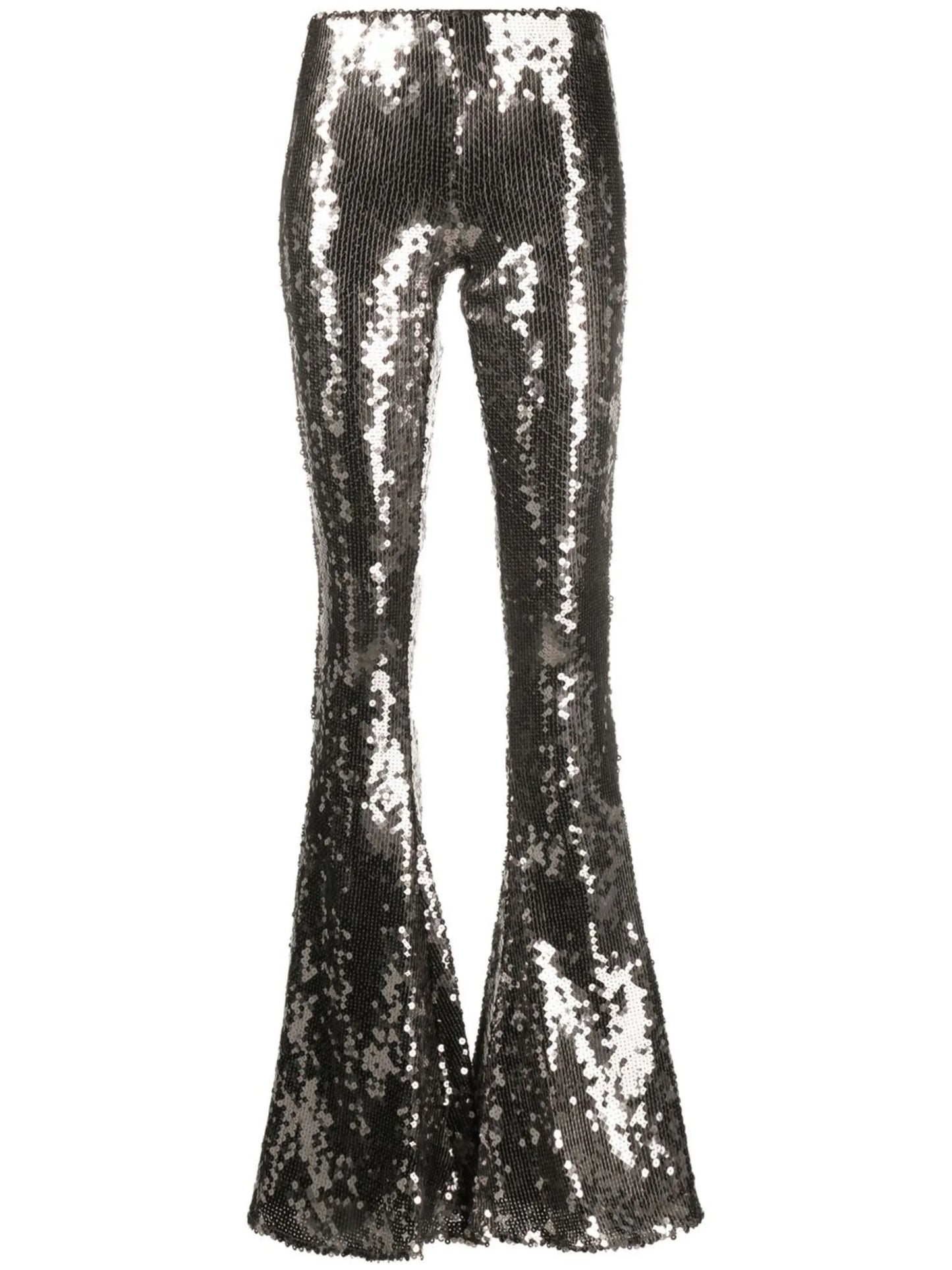 sequin-embellished flared trousers