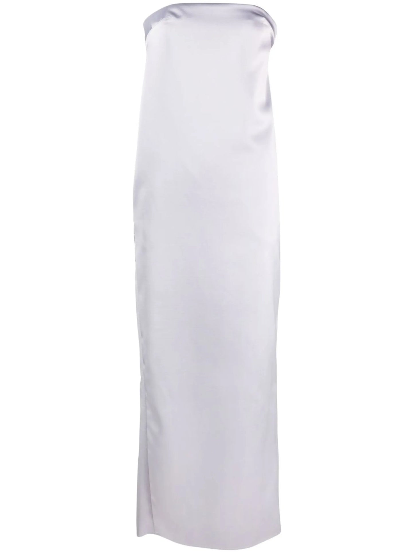 strapless slit-detail dress