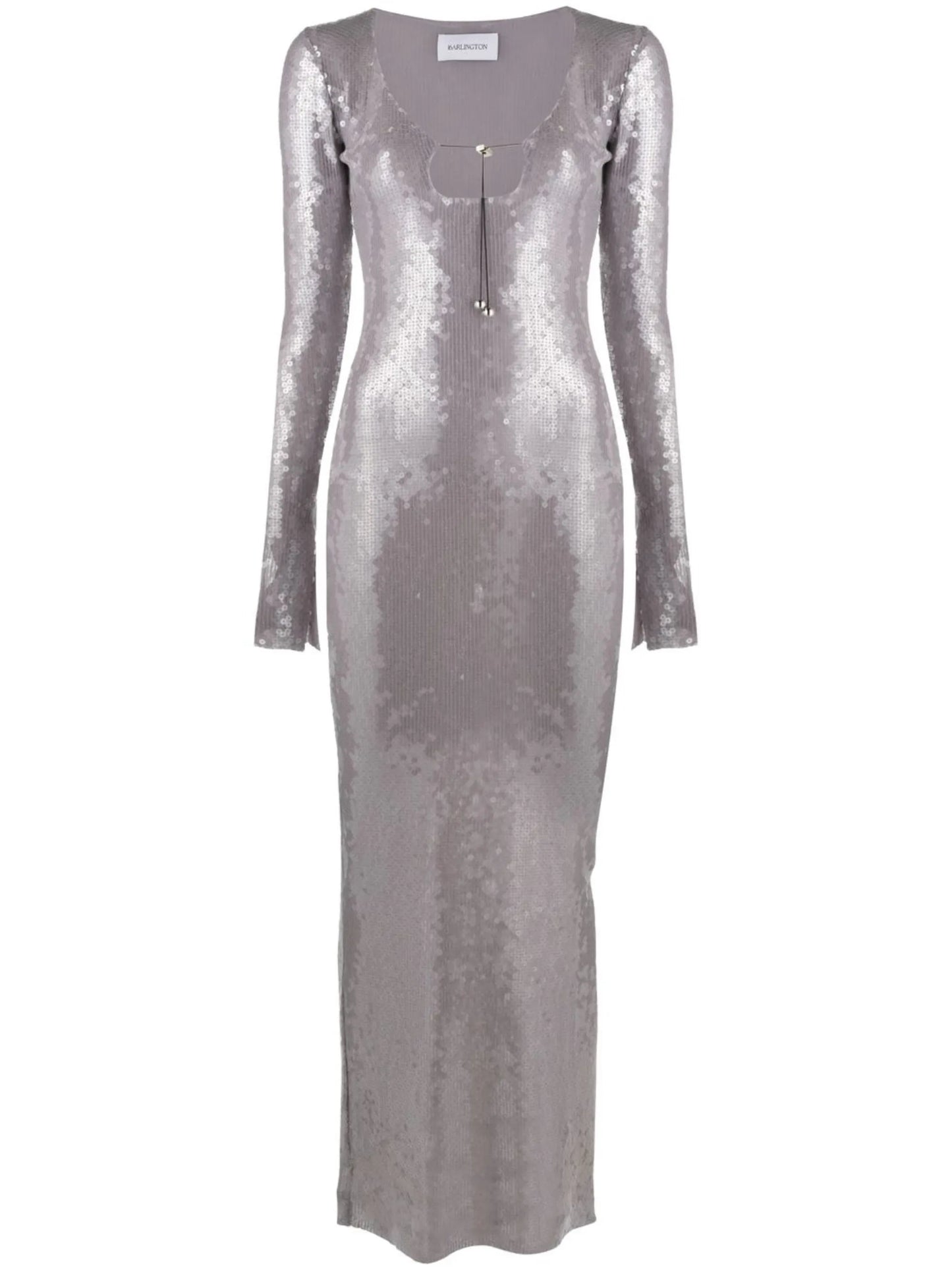 sequin-embellished long-sleeve dress
