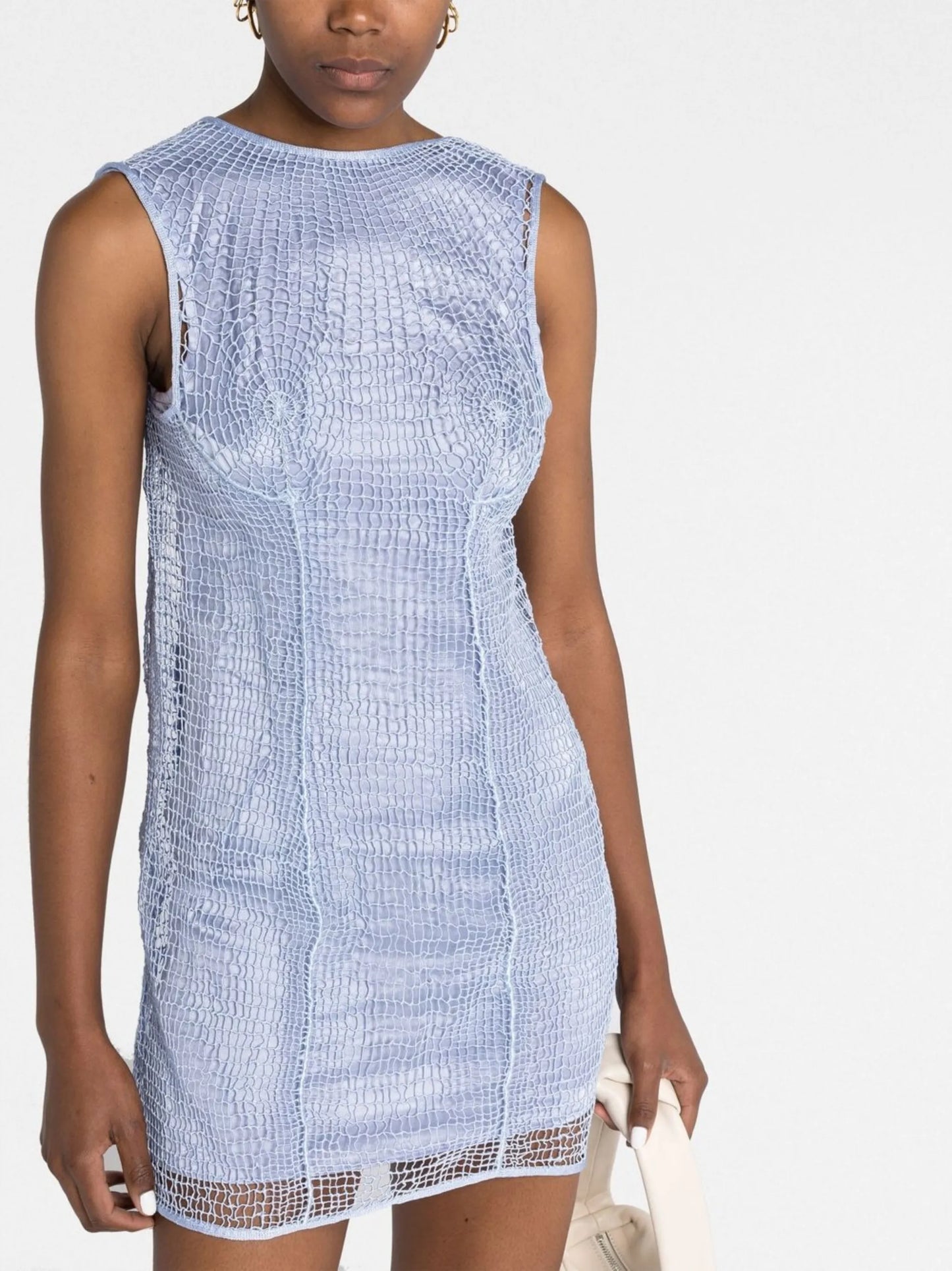 woven sleeveless minidress