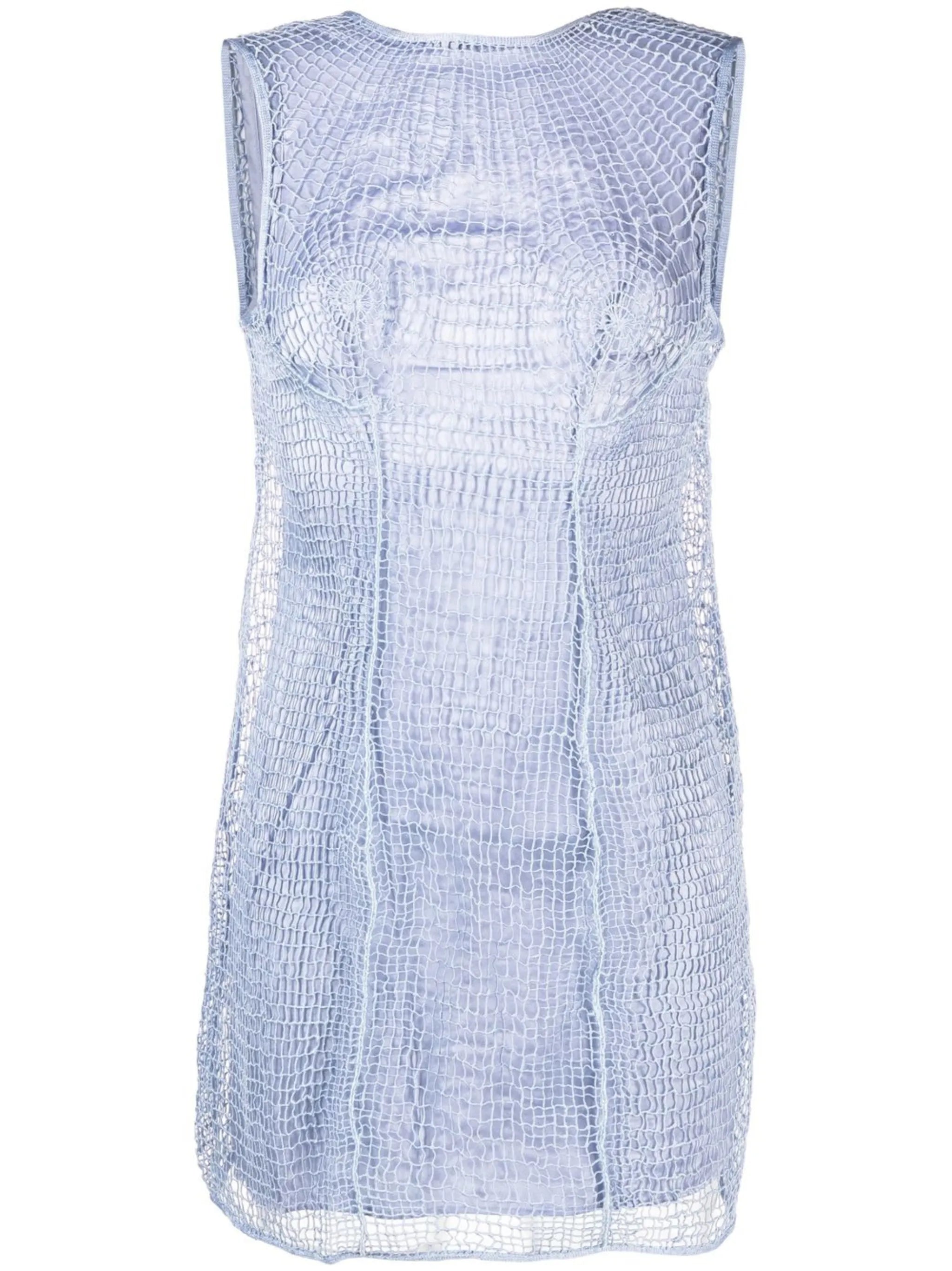 woven sleeveless minidress