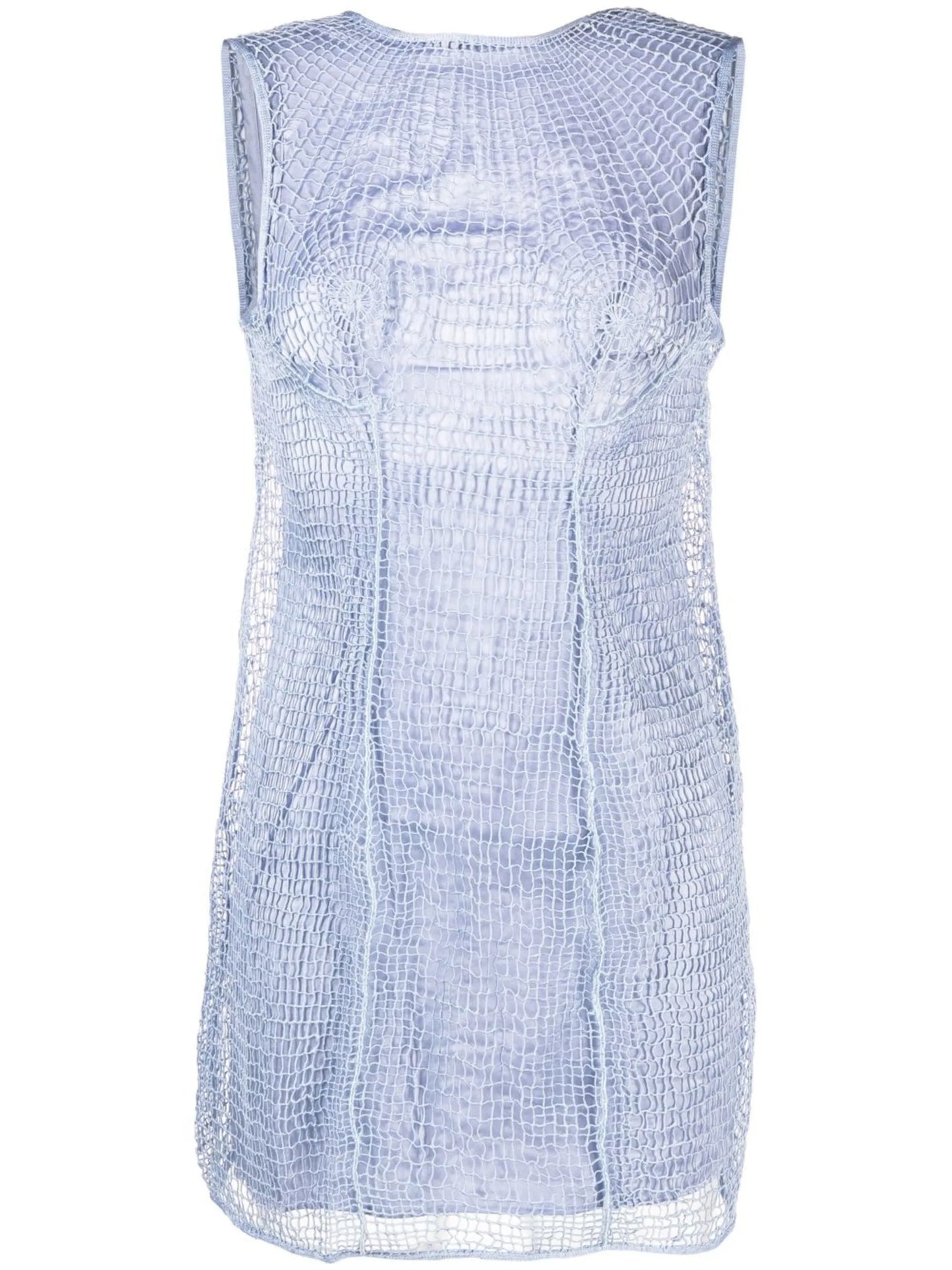 woven sleeveless minidress