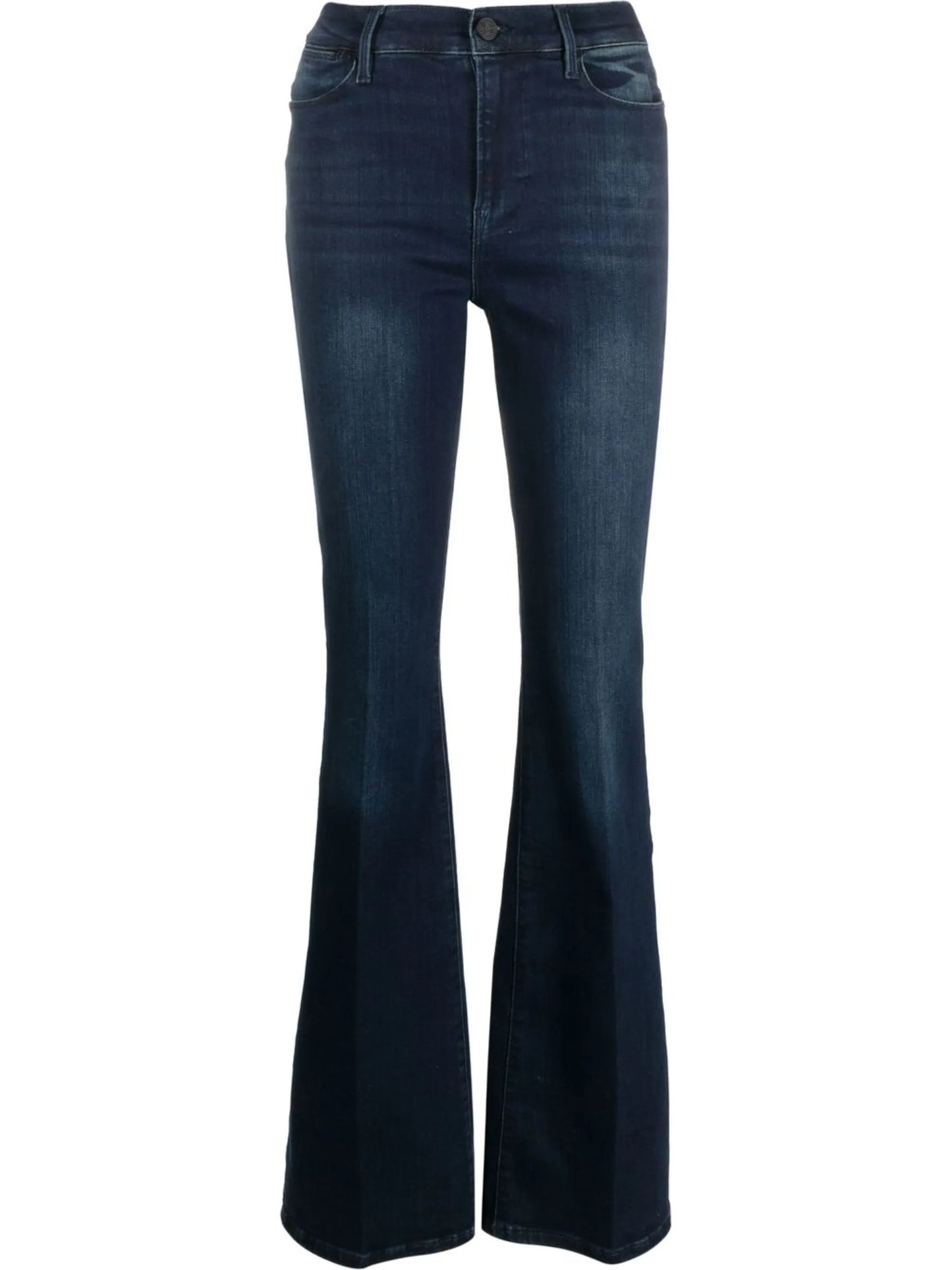 low-rise flared jeans