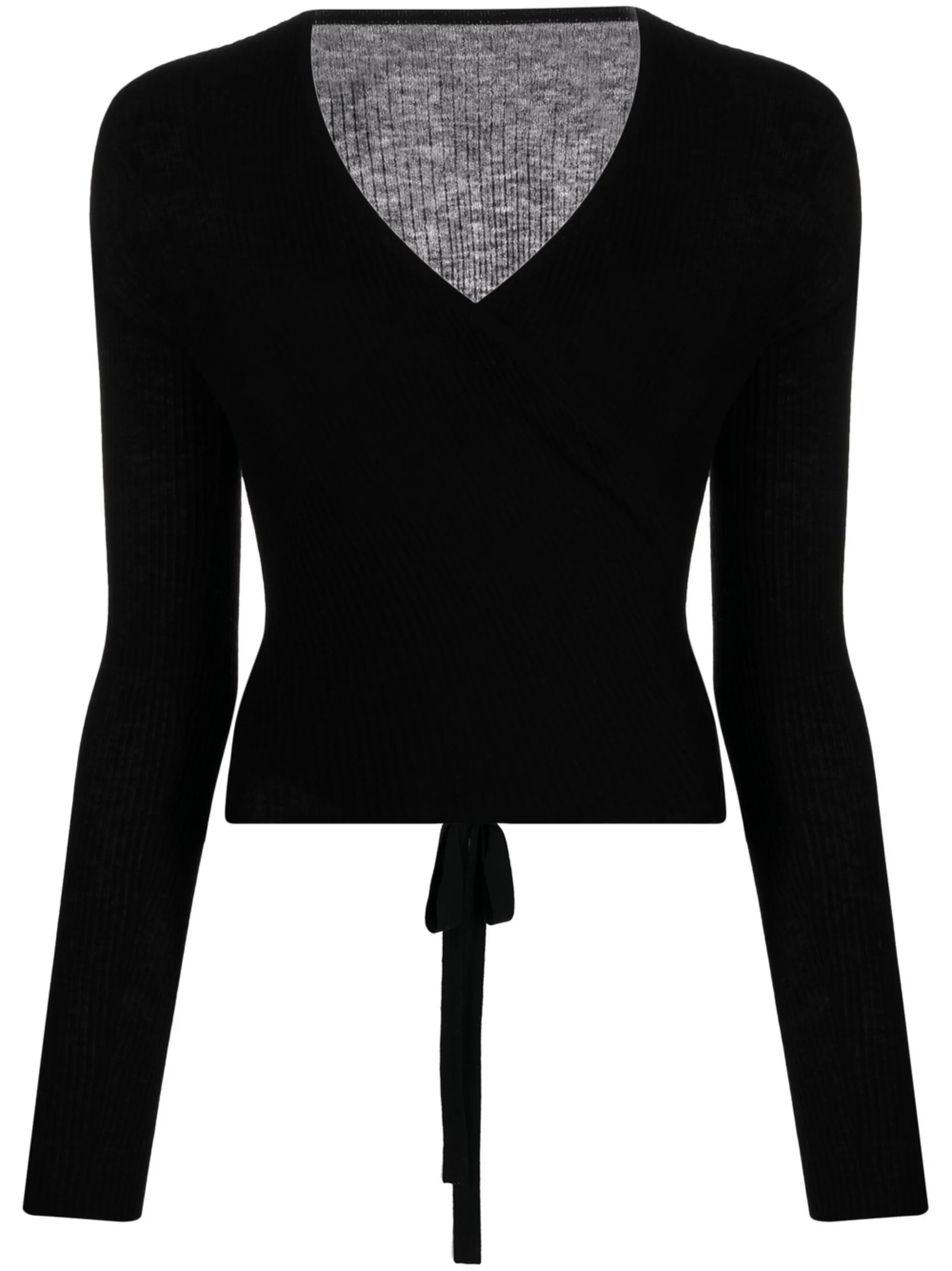 wrap-around wool cardigan