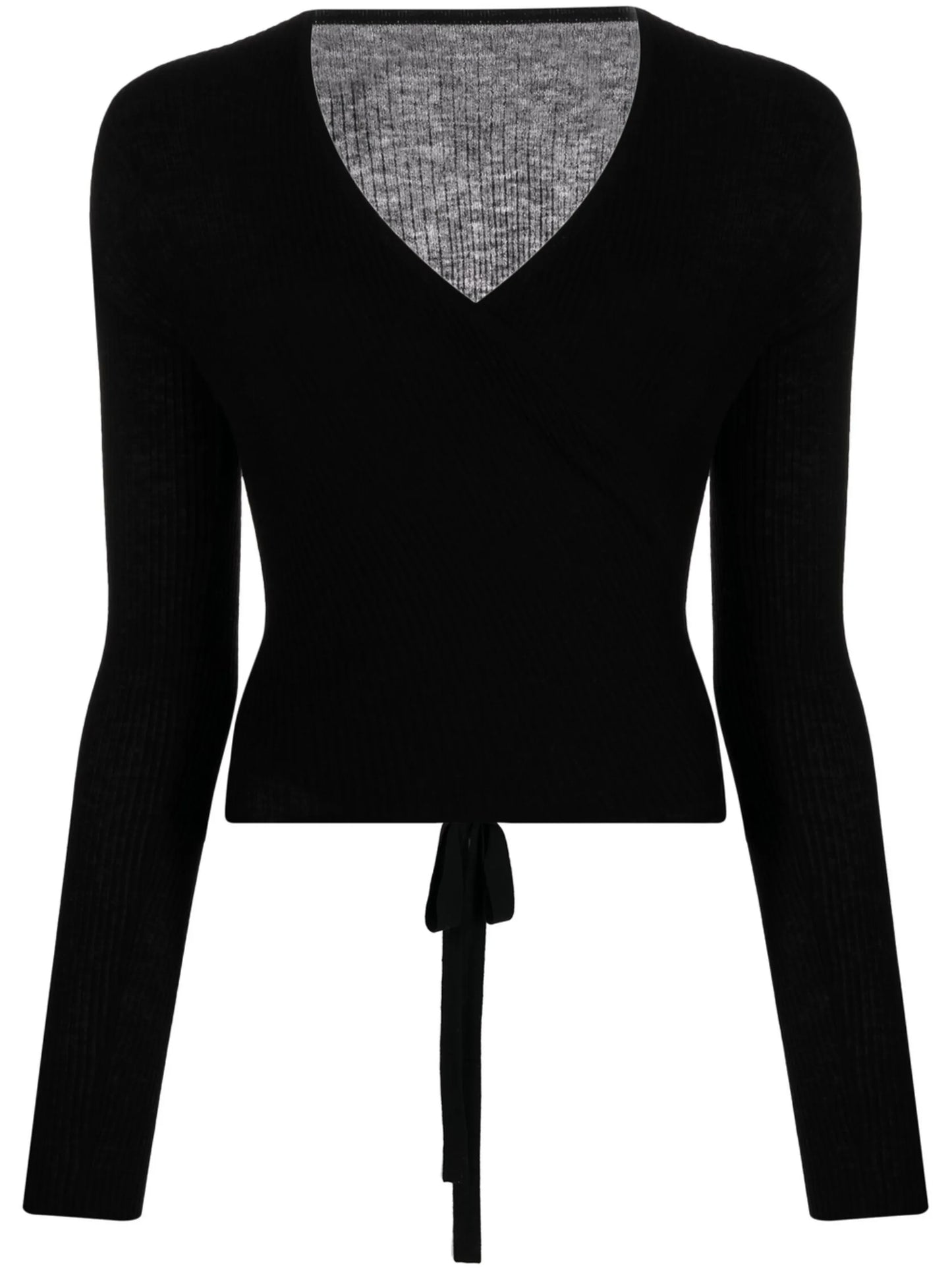 wrap-around wool cardigan