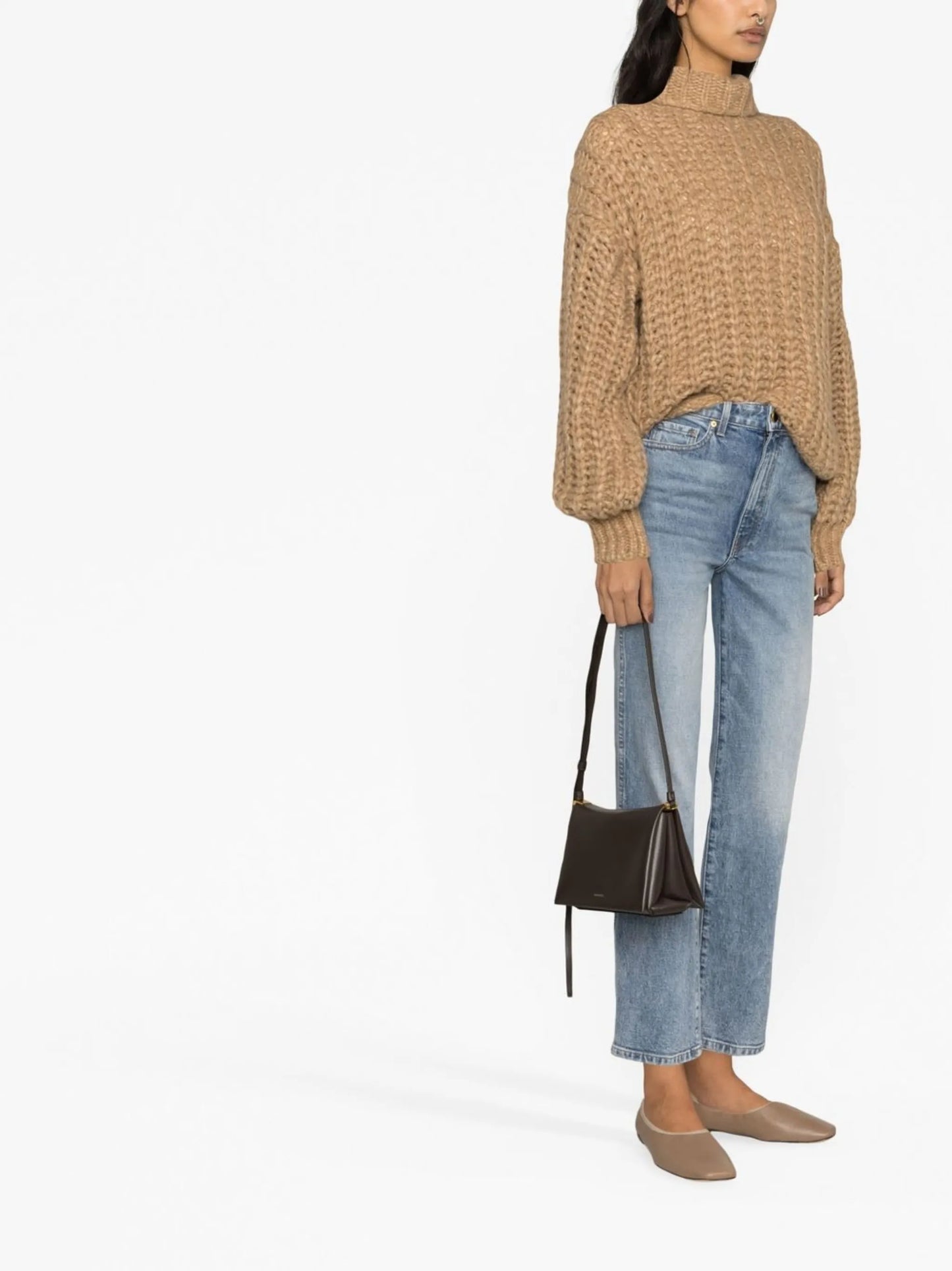Iris roll-neck chunky knit jumper