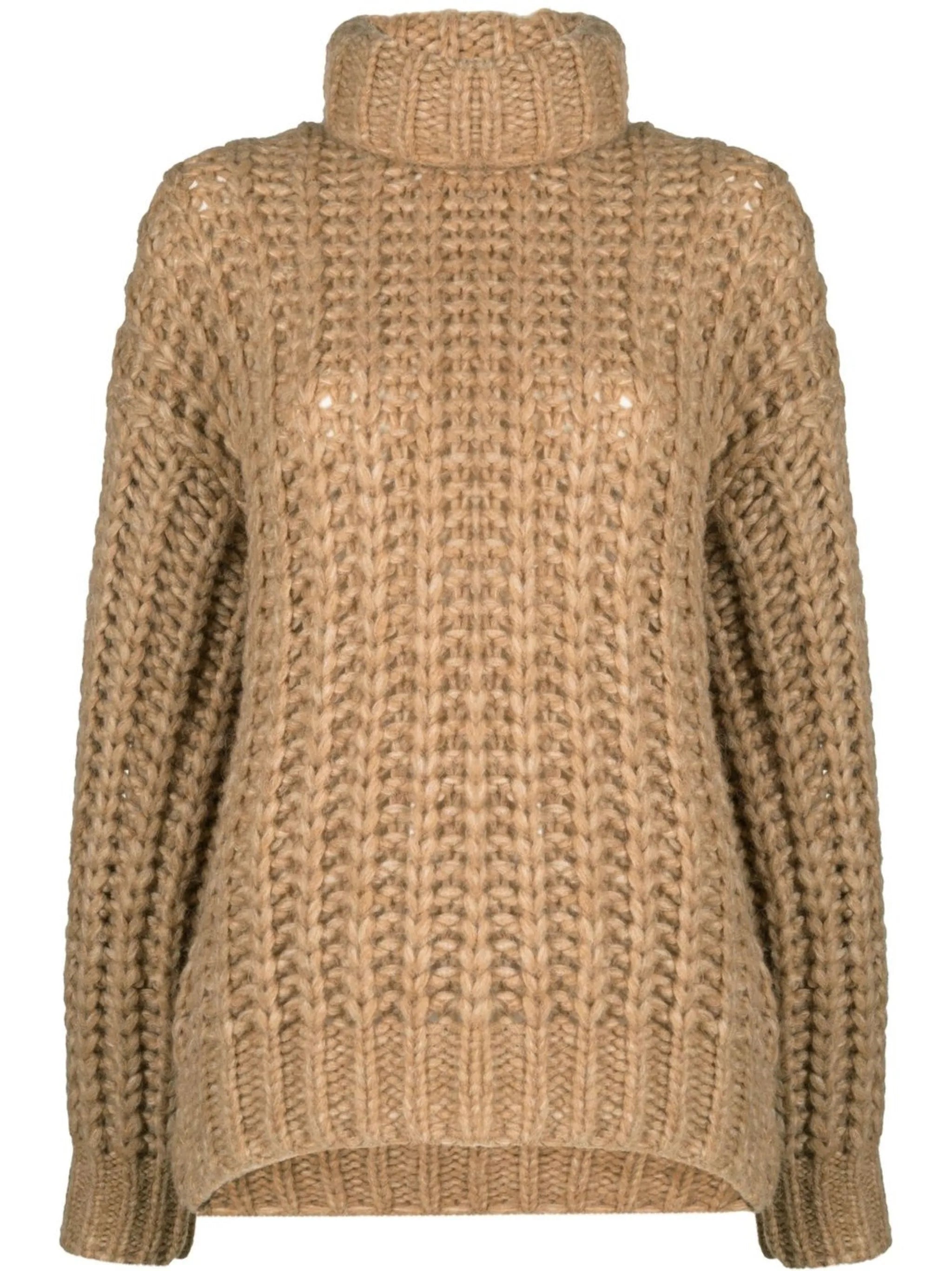 Iris roll-neck chunky knit jumper