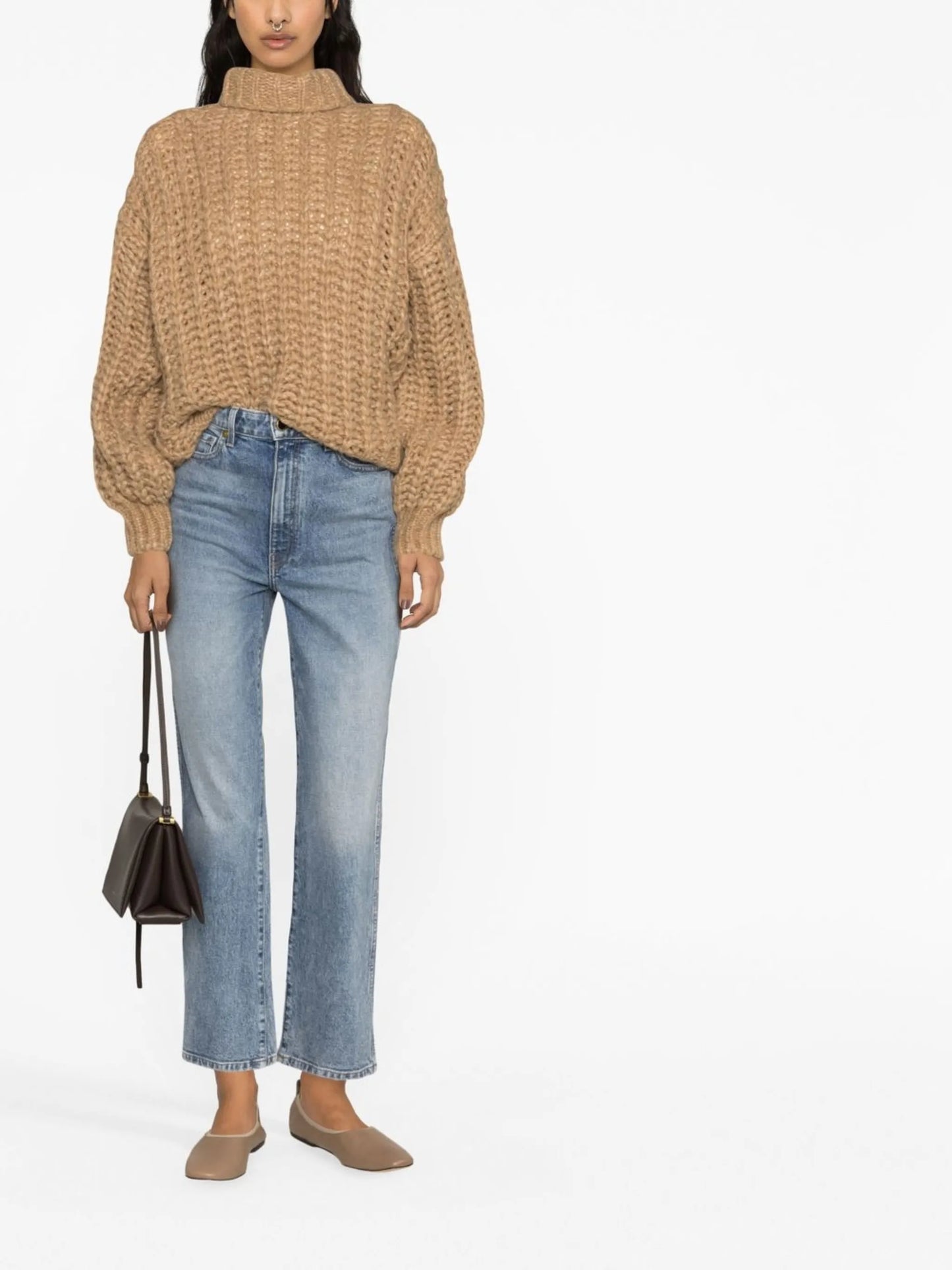 Iris roll-neck chunky knit jumper