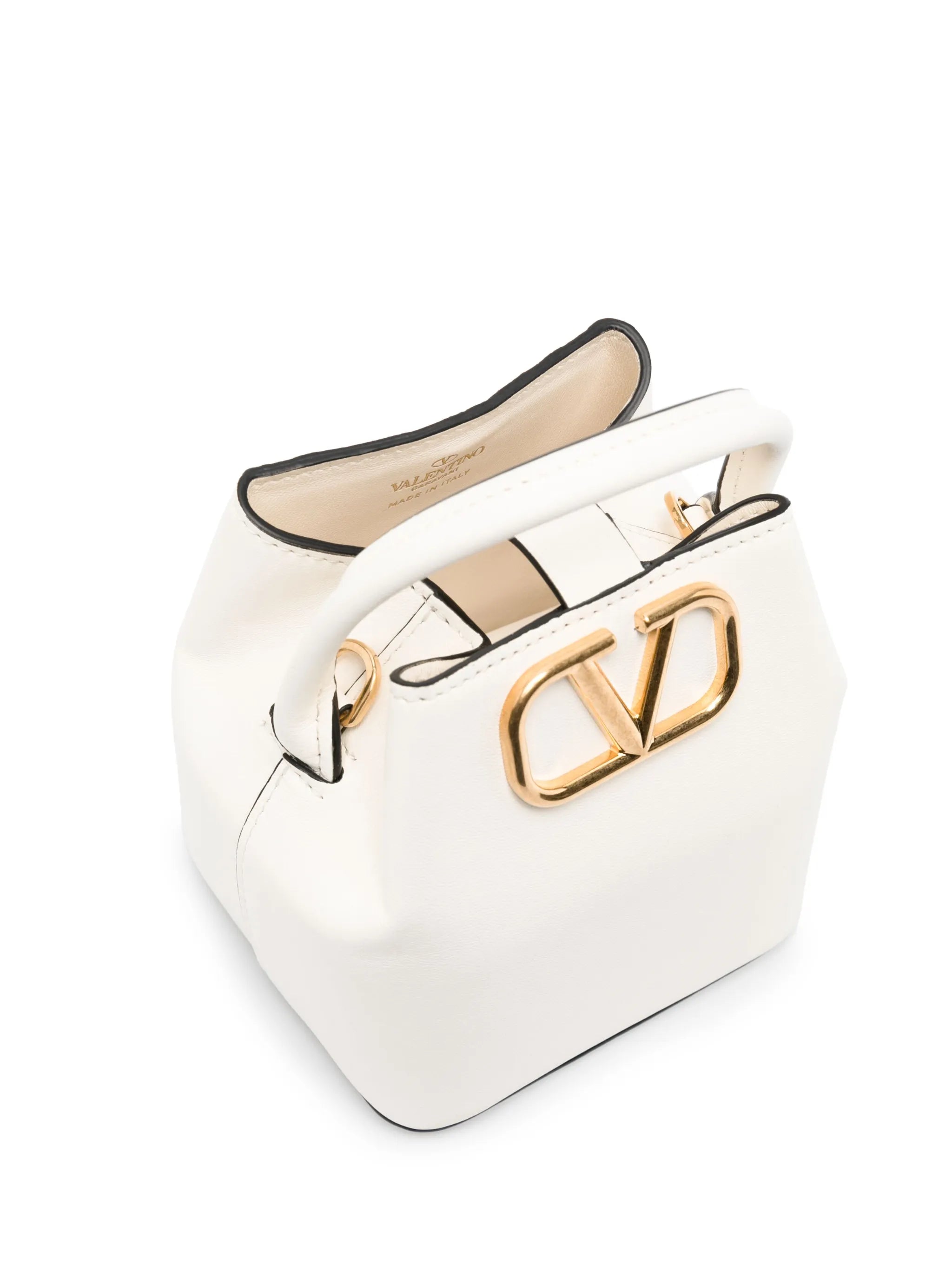logo-plaque leather mini bag