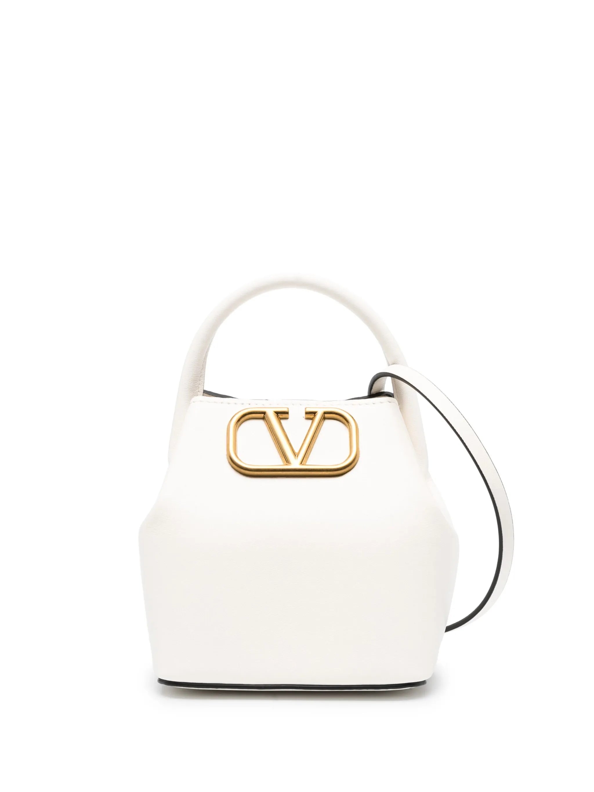 logo-plaque leather mini bag