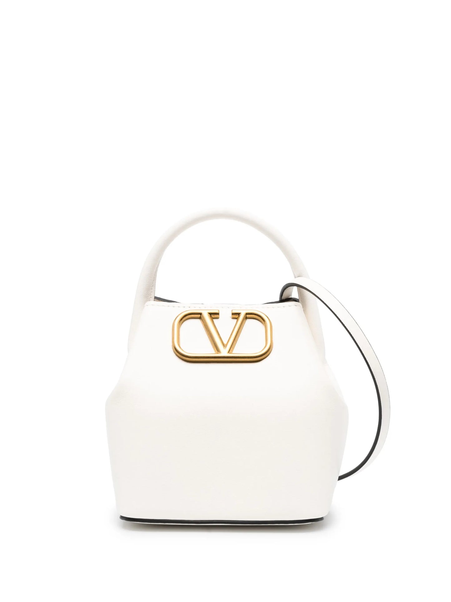 logo-plaque leather mini bag