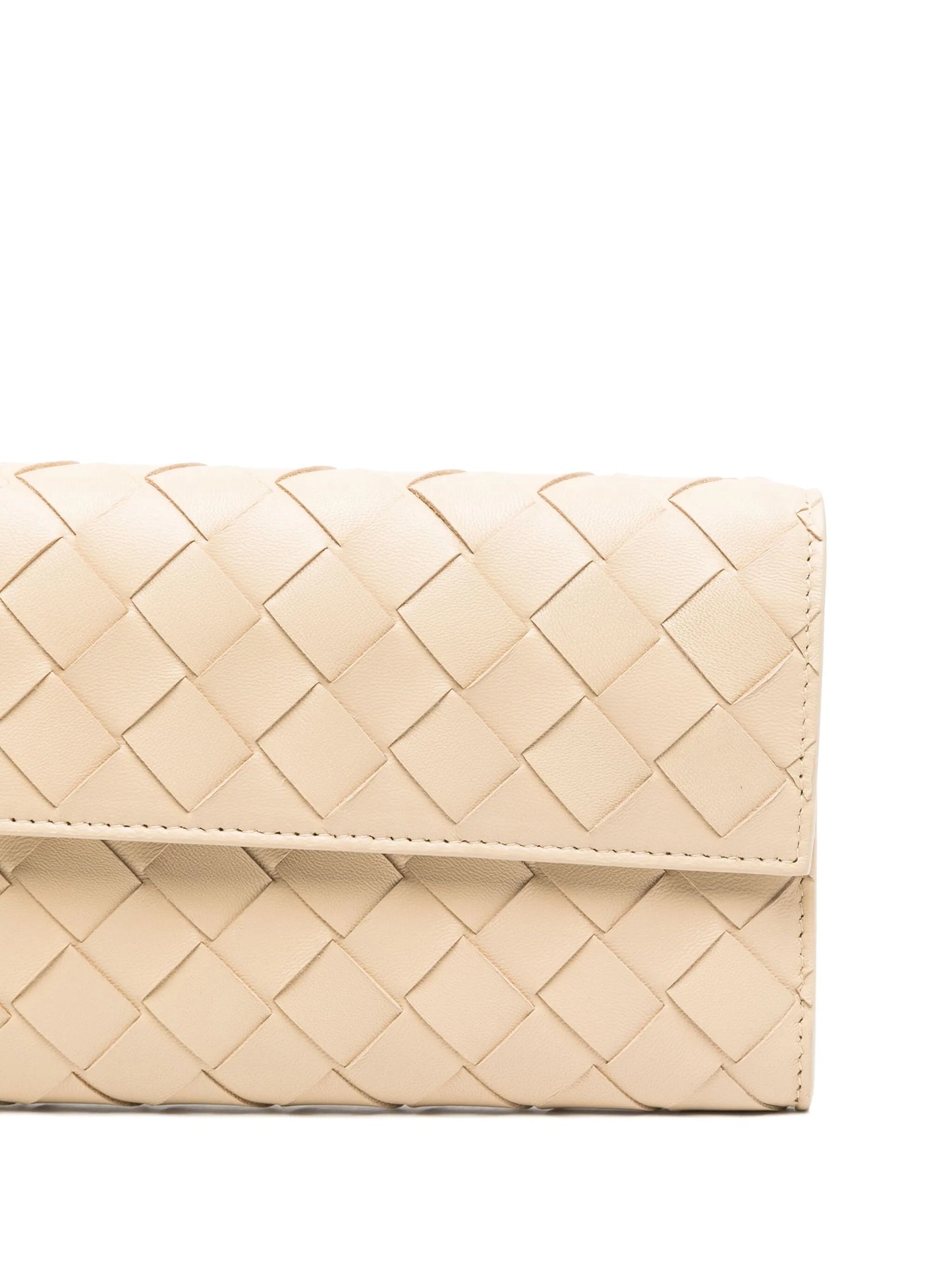 Intrecciato leather clutch bag