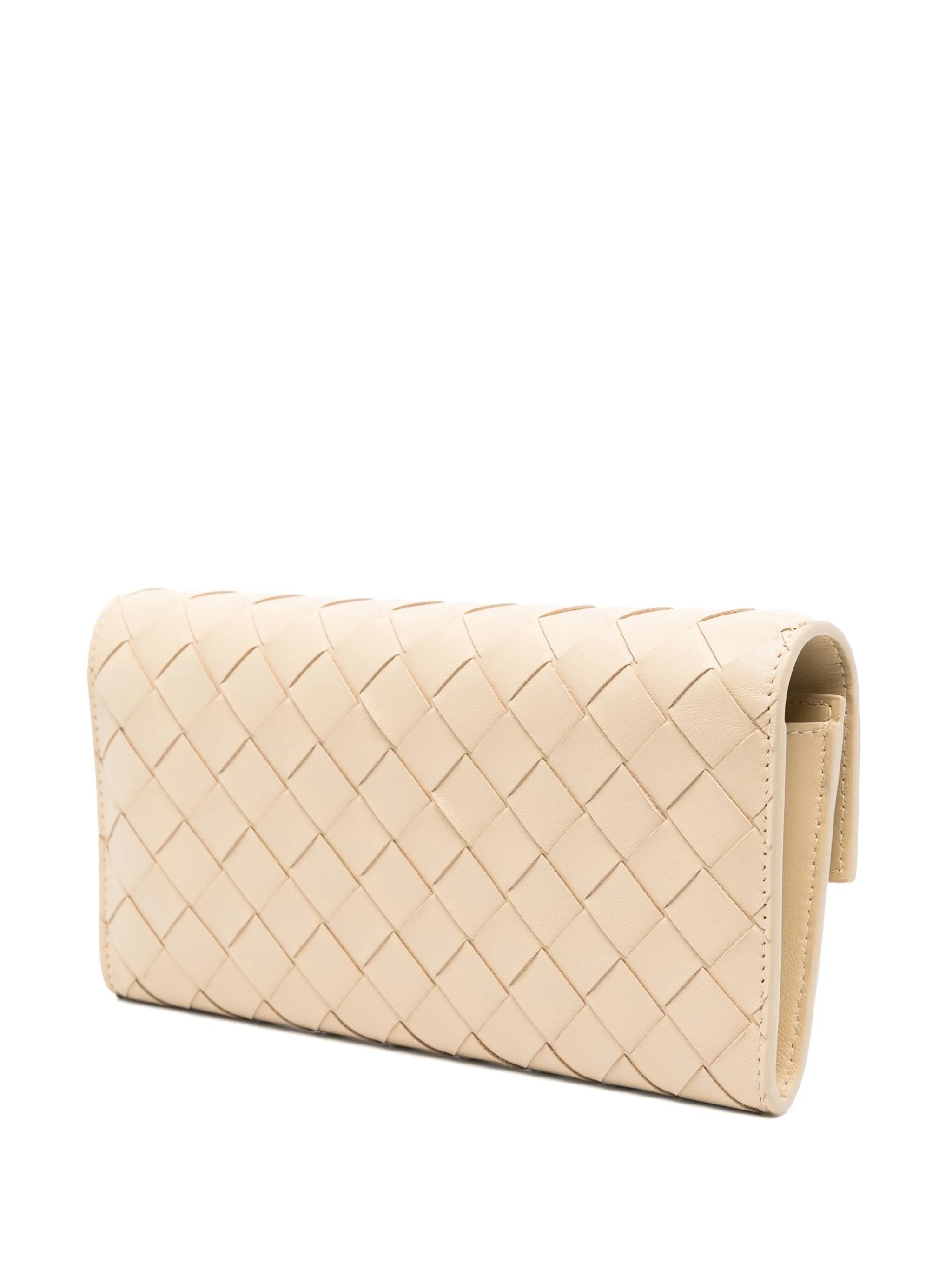 Intrecciato leather clutch bag