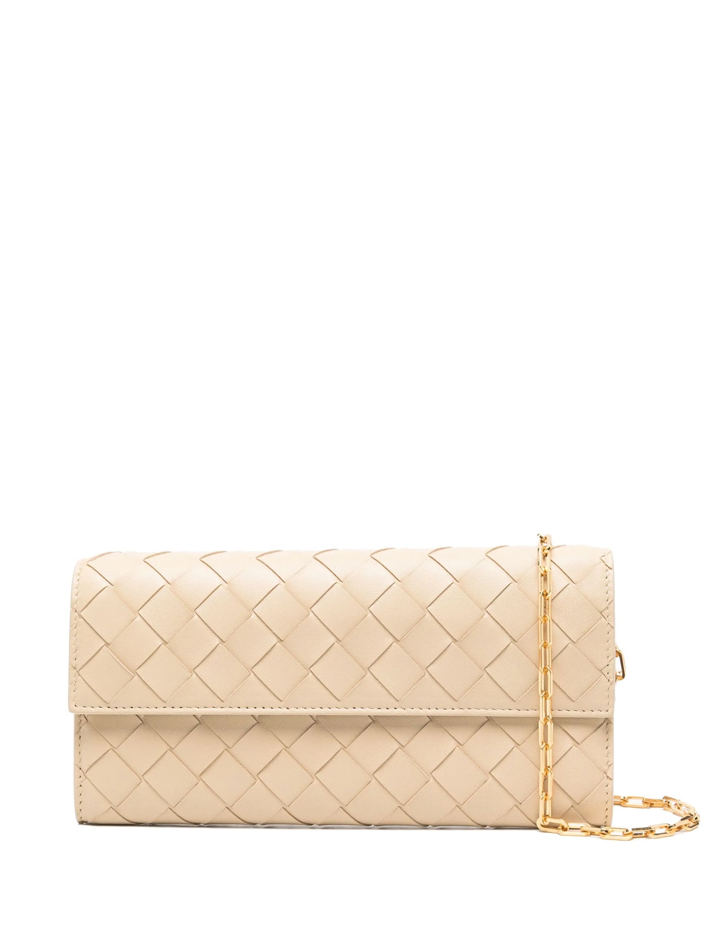 Intrecciato leather clutch bag