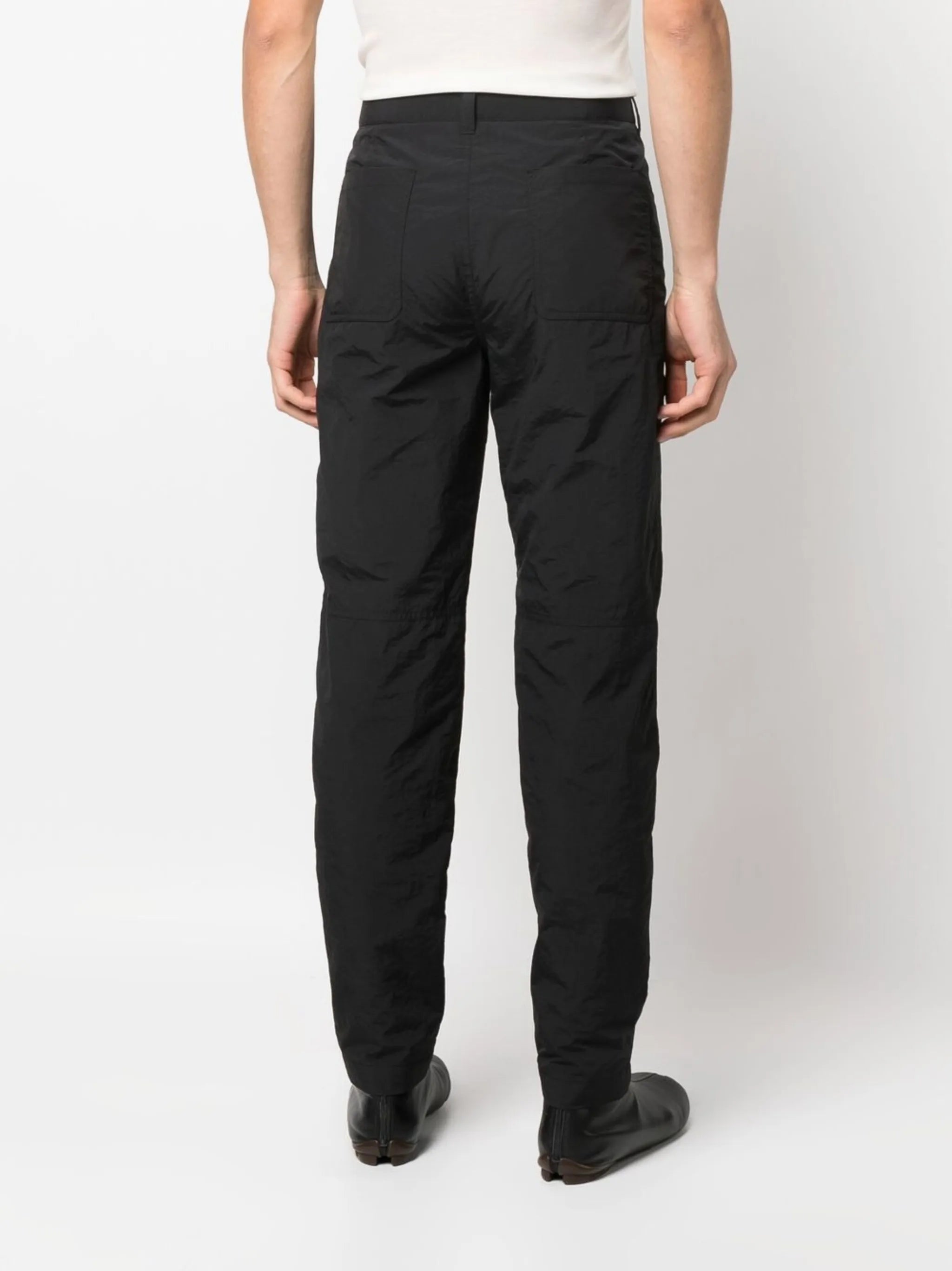 zip-pockets slim trousers