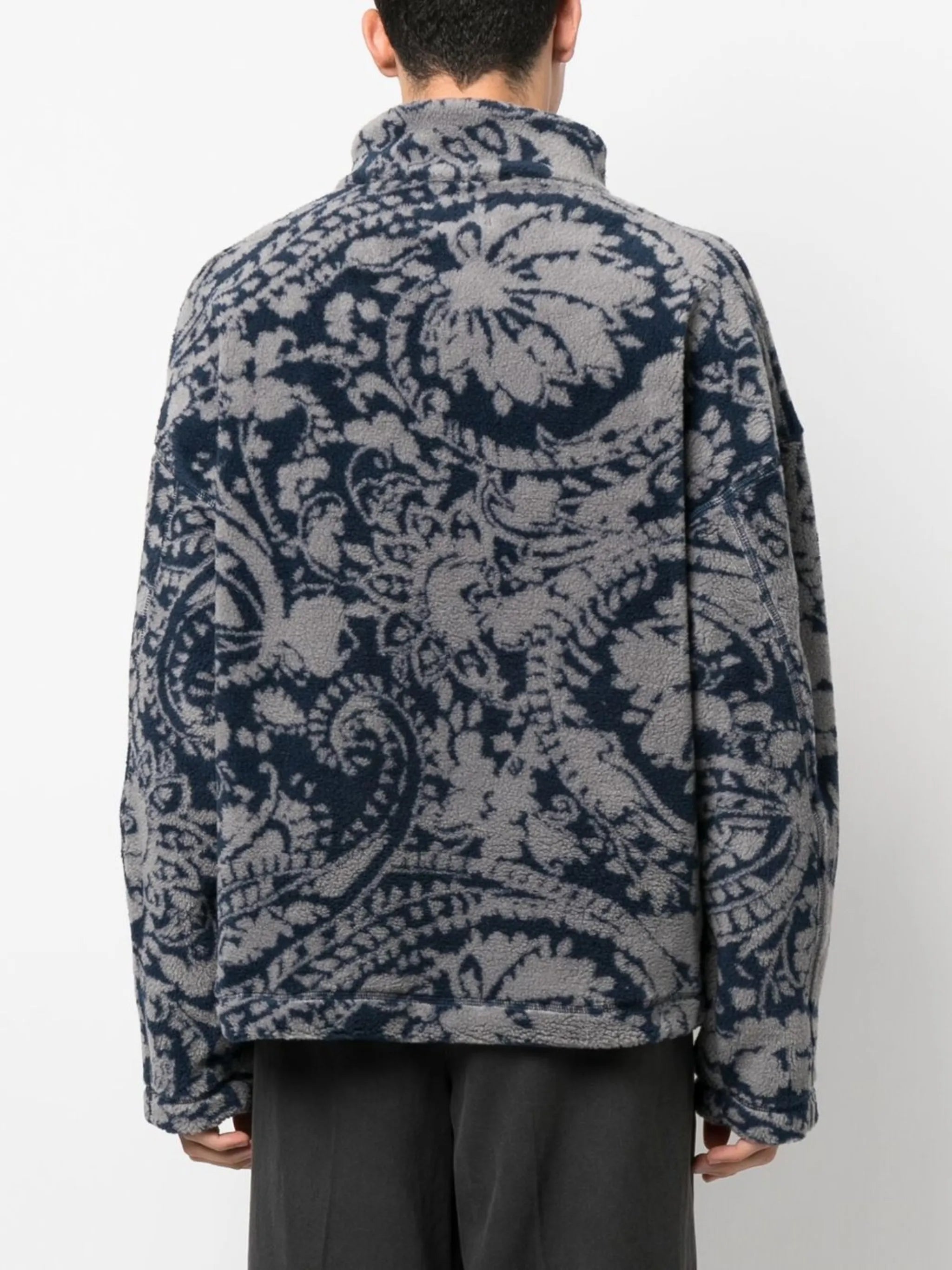paisley-print fleece sweatshirt