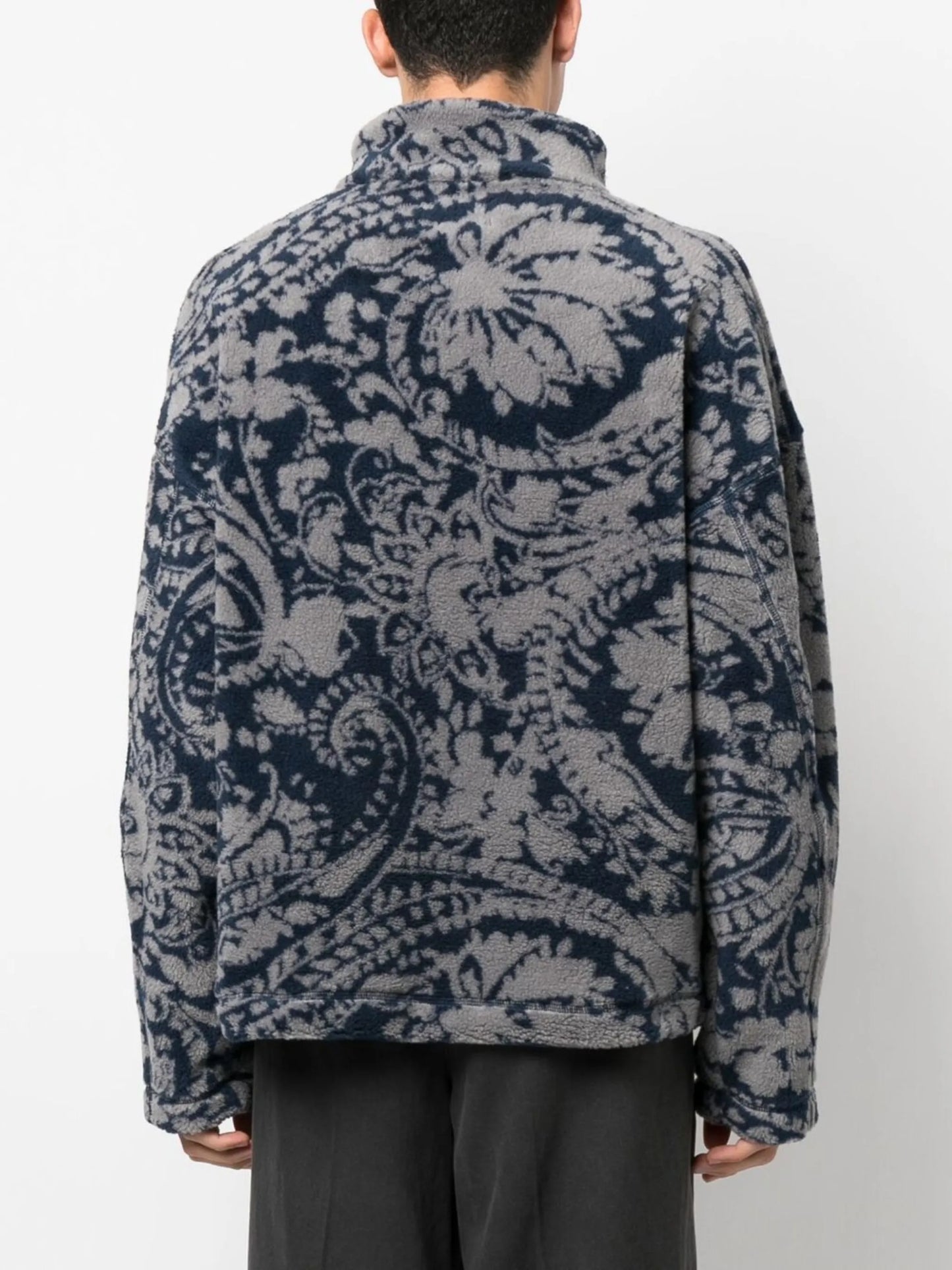 paisley-print fleece sweatshirt