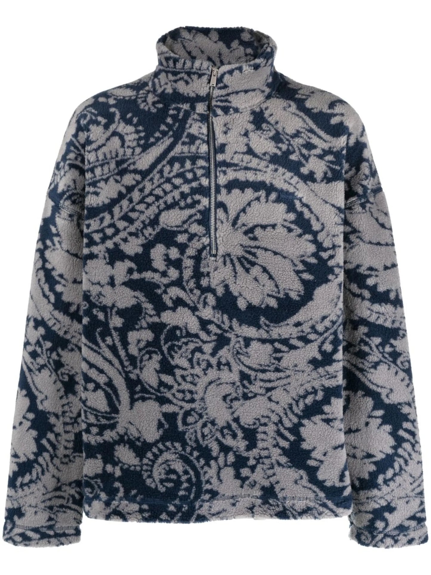 paisley-print fleece sweatshirt