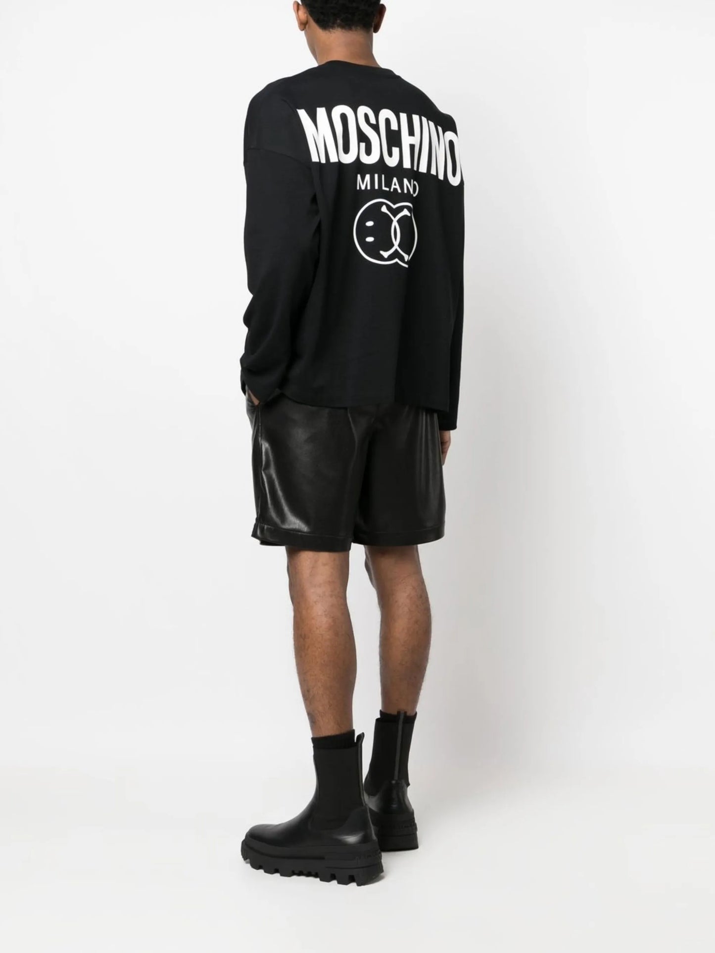 smile logo-print long-sleeve top
